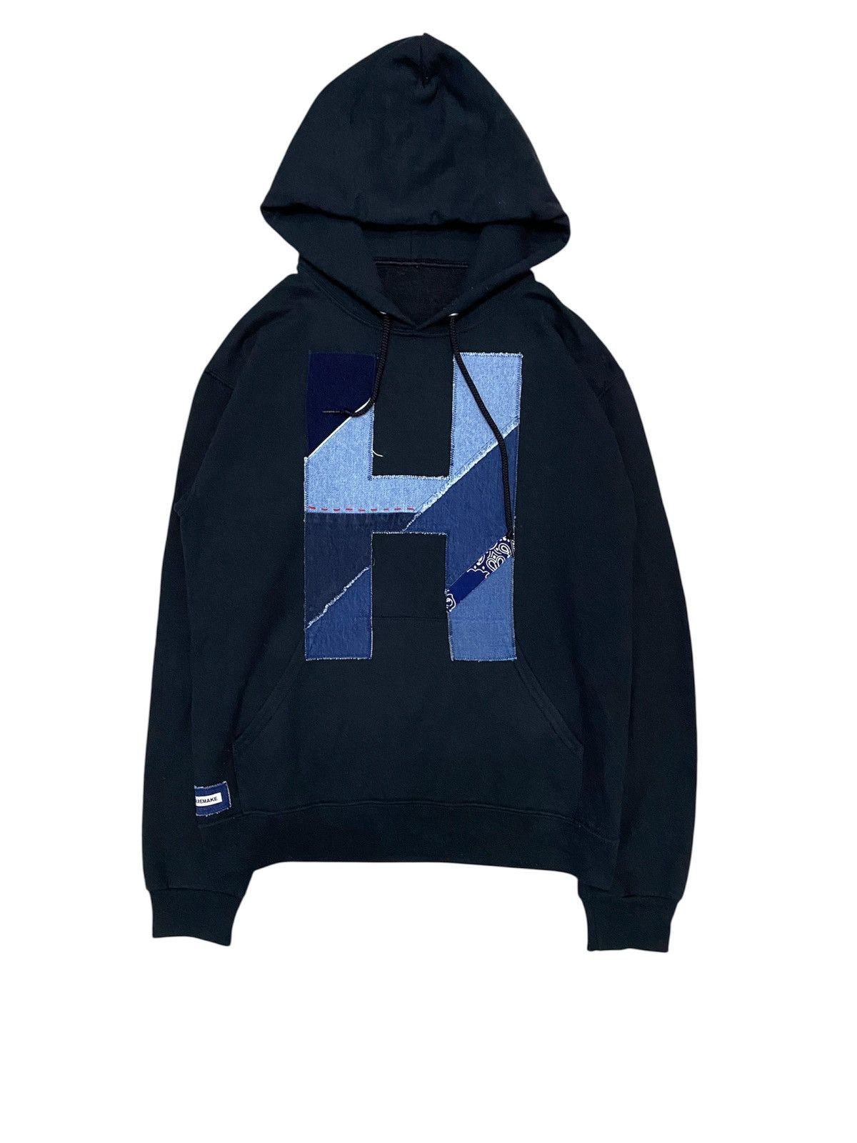 Blue Blue Japan 2000s H.R Market Blue Blue Japan Patchwork Remake hoodie Size US S / EU 44-46 / 1 - 1 Thumbnail