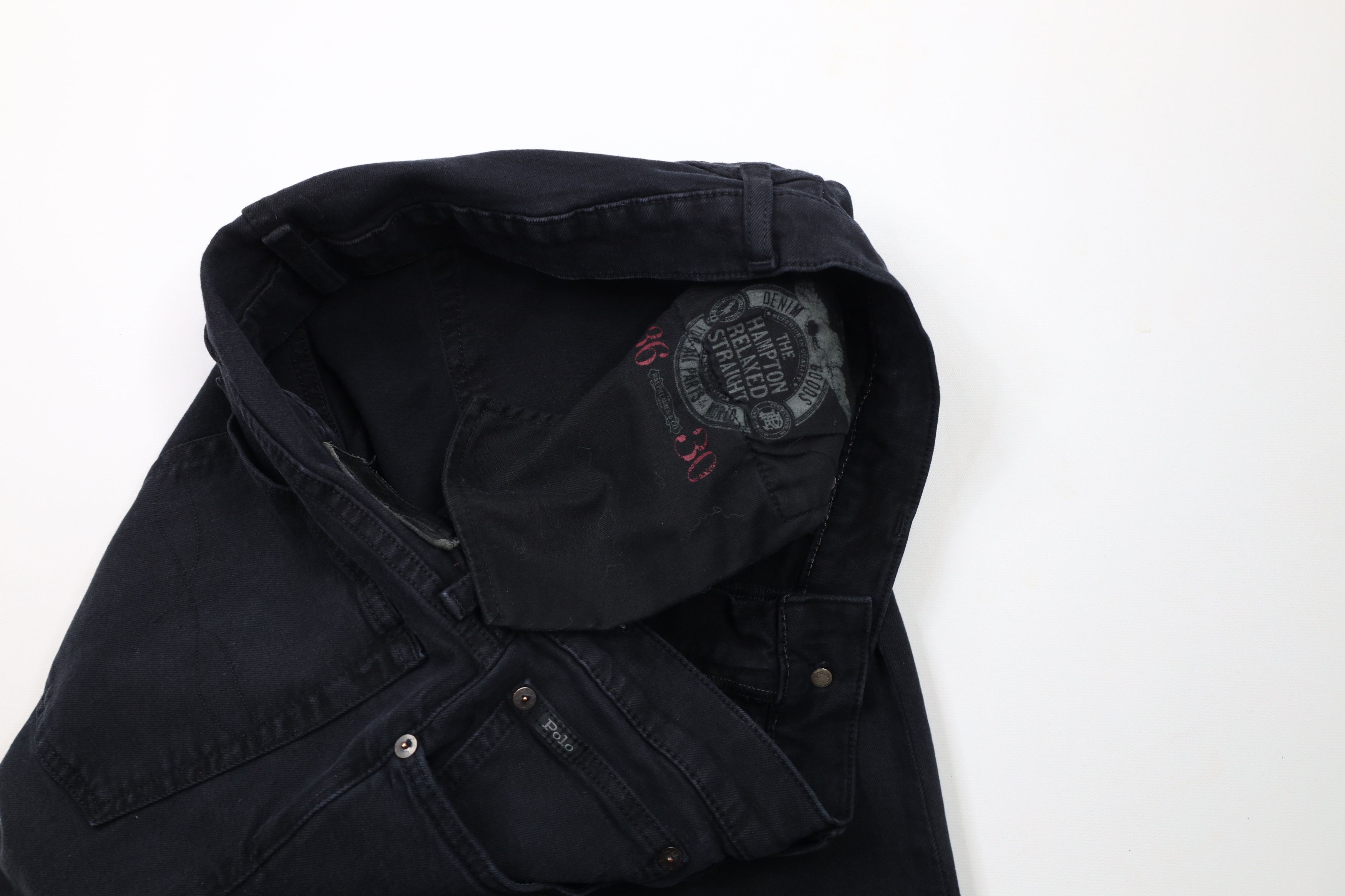 Ralph Lauren × Vintage Vintage Ralph Lauren Relaxed Straight Leg Jeans Black Size US 36 / EU 52 - 6 Thumbnail