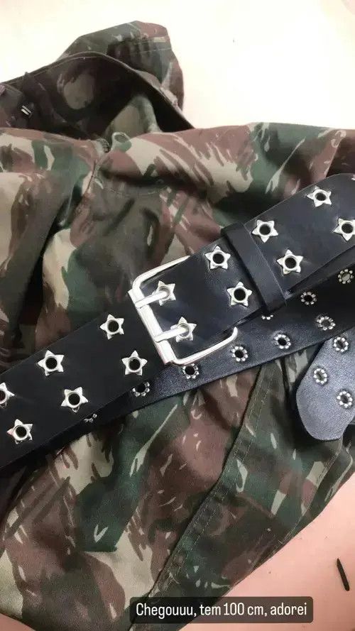 Other 110cm Double Pin Star Eye Ribet Belt Size ONE SIZE - 3 Thumbnail