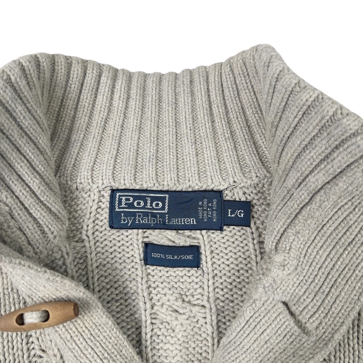 Polo Ralph Lauren Vintage 90's Polo Ralph Lauren Cable Knit Sweater 100% Silk Size US L / EU 52-54 / 3 - 5 Thumbnail