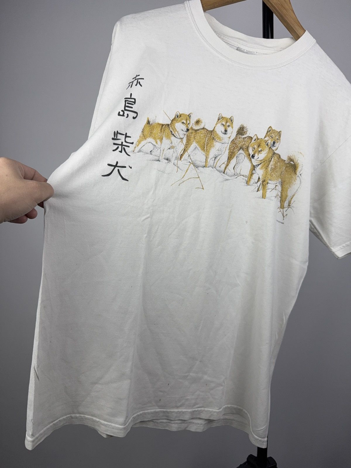Vintage 00s Vintage Shiba Inu Dog Graphic Akashima Kennels T Shirt Size US M / EU 48-50 / 2 - 6 Thumbnail