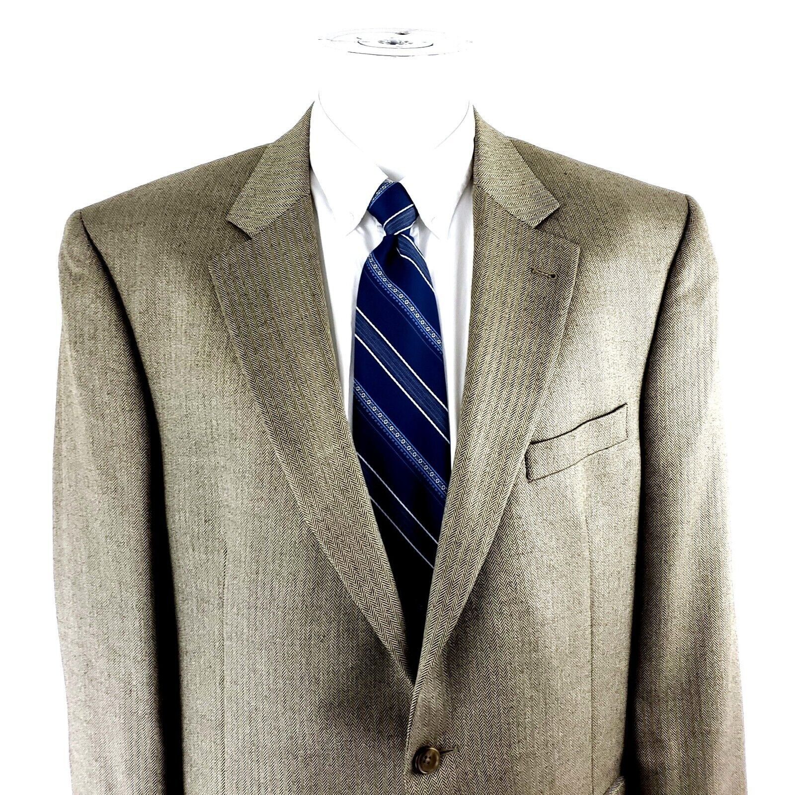 Jos. A. Bank Jos A Bank Signature Camel Hair Silk 2 Button Sport Coat 44L Size 44L - 1 Thumbnail