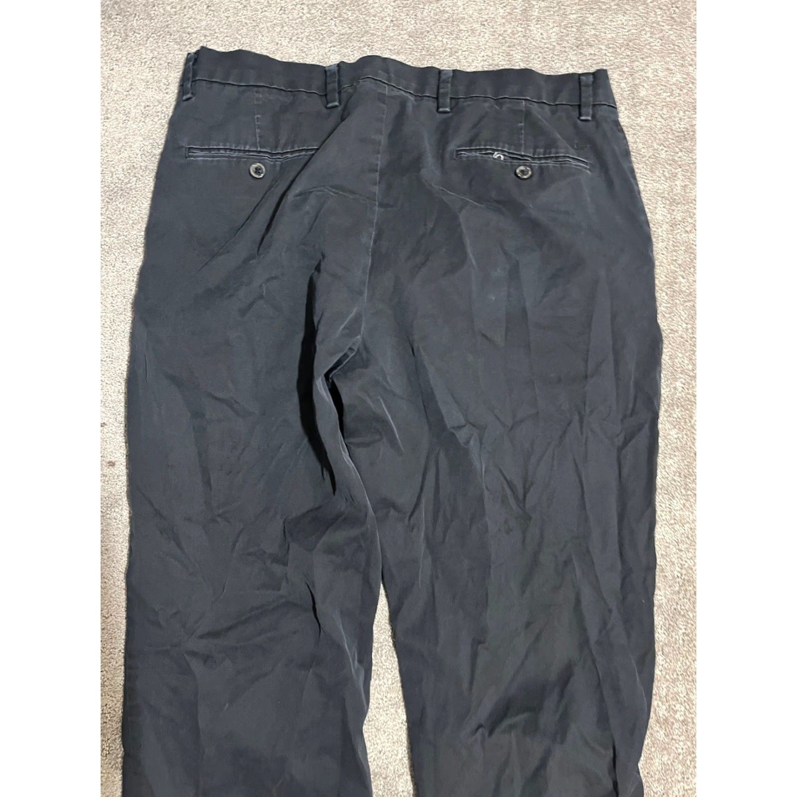 Dockers Dockers Flat Front Straight Fit Mens Pants 36x29 Black Chino Size US 36 / EU 52 - 4 Thumbnail