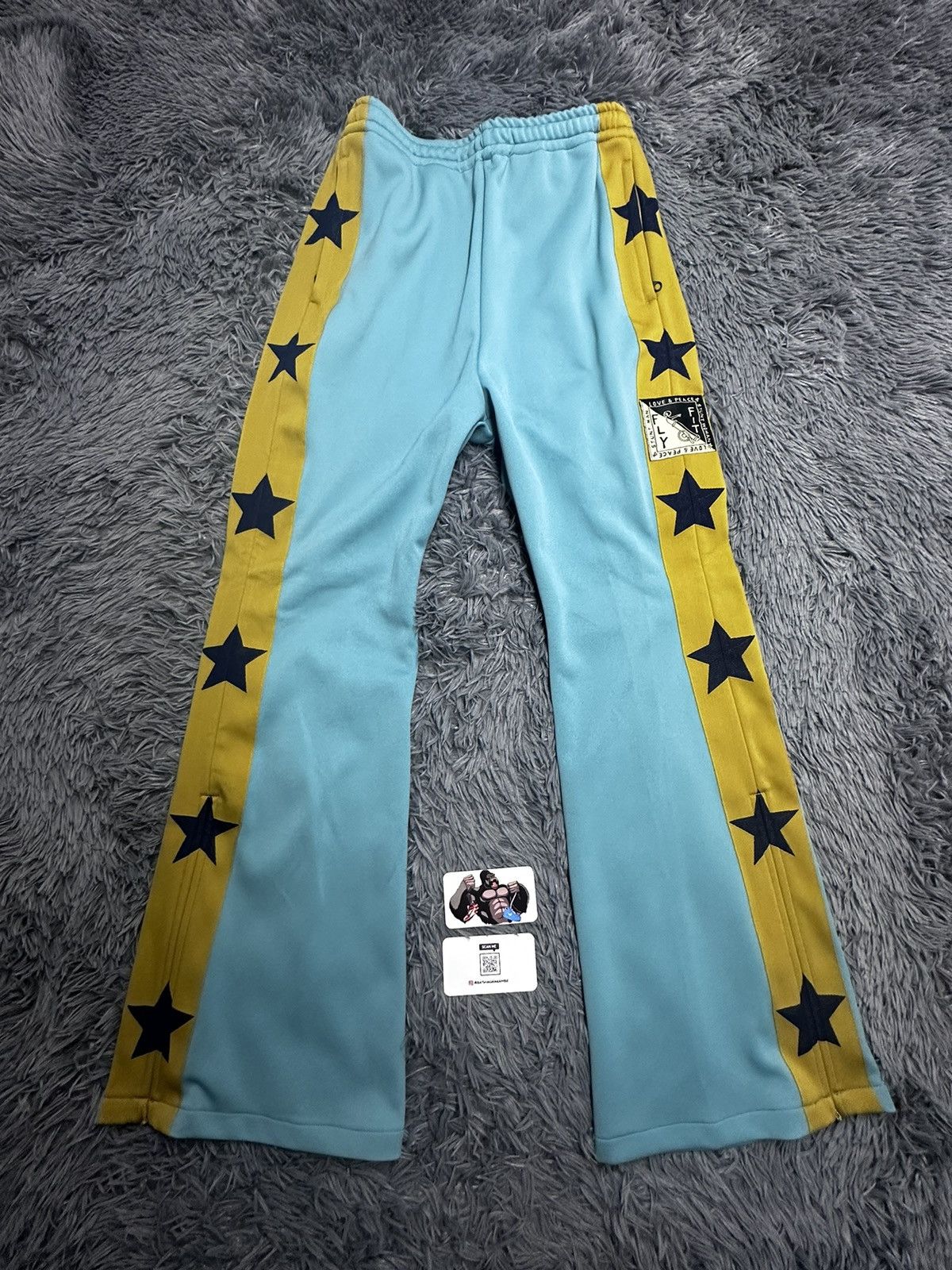 Kapital Kapital Jersey Stunt Man & Woman Track Pants Turquoise Size US 36 / EU 52 - 2 Thumbnail
