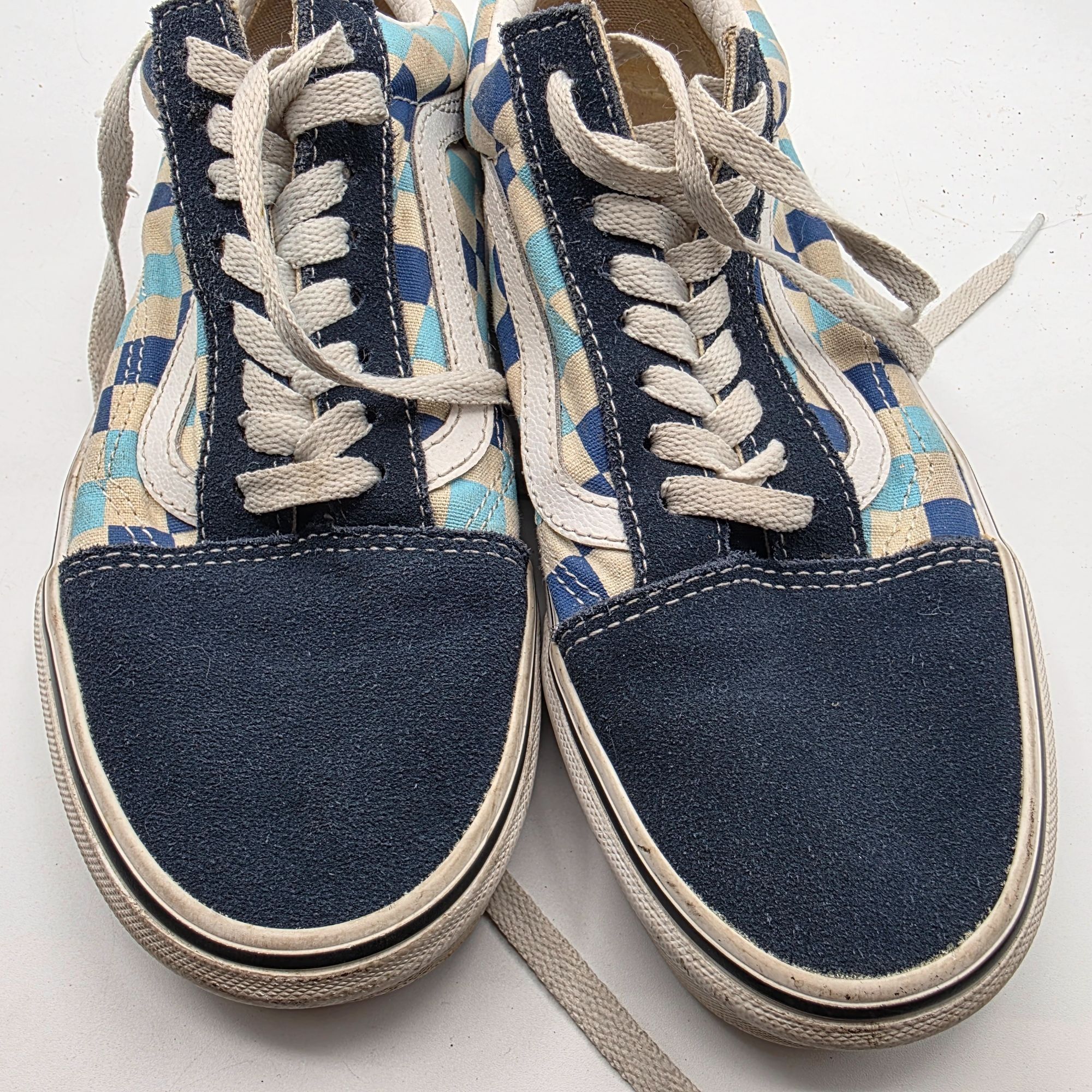 Vans Vans Old Skool Blue Topaz Checkerboard Womens Size 8 Blue Wh Size US 8 / IT 38 - 10 Thumbnail
