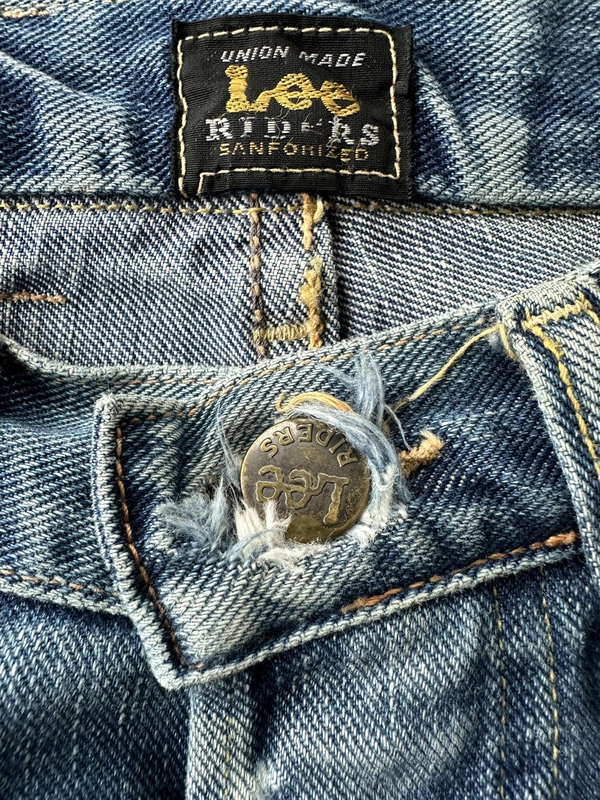 Lee Vintage Rare 50s Lee 101 Half Selvedge Denim 29x34 D444 Size US 29 - 16 Thumbnail