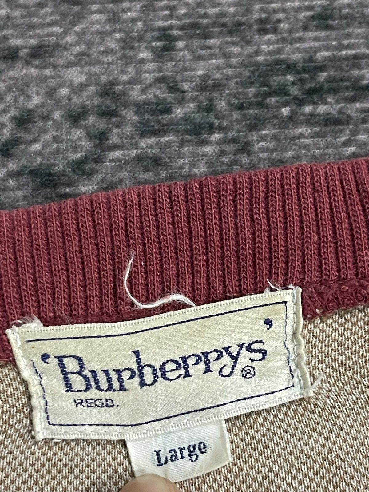 Burberry × Vintage Vintage burberrys Half button Sweatshirt Size US L / EU 52-54 / 3 - 10 Thumbnail