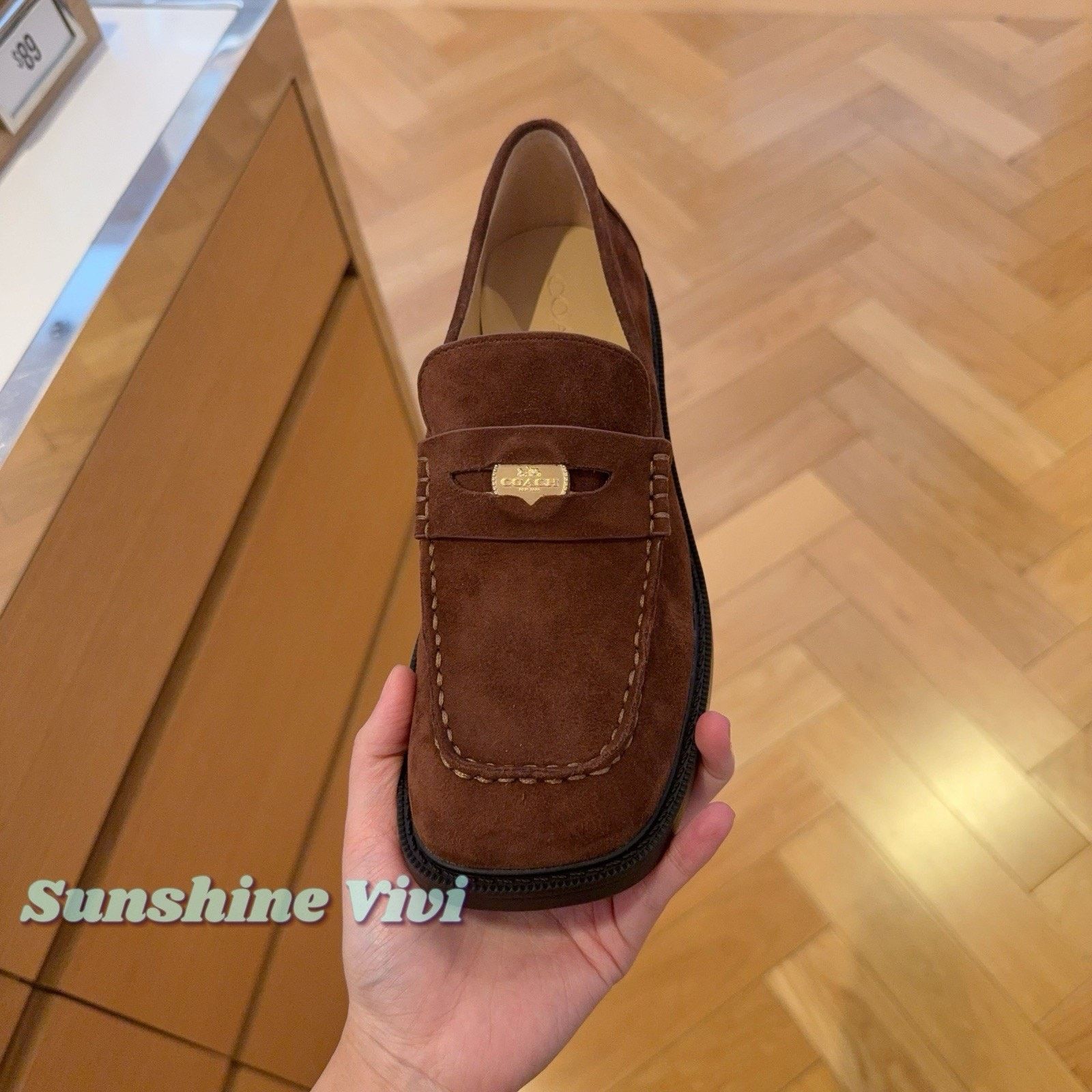 Coach NEW In Box COACH Square Toe Loafer Vintage Brown CDF81 Size US 7 / IT 37 - 1 Thumbnail
