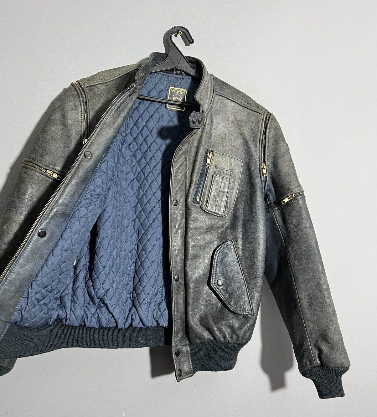 Hein Gericke × Vintage Vintage 90s Hein Gericke Leather Biker Zipper Racing Jacket Size US M / EU 48-50 / 2 - 13 Thumbnail