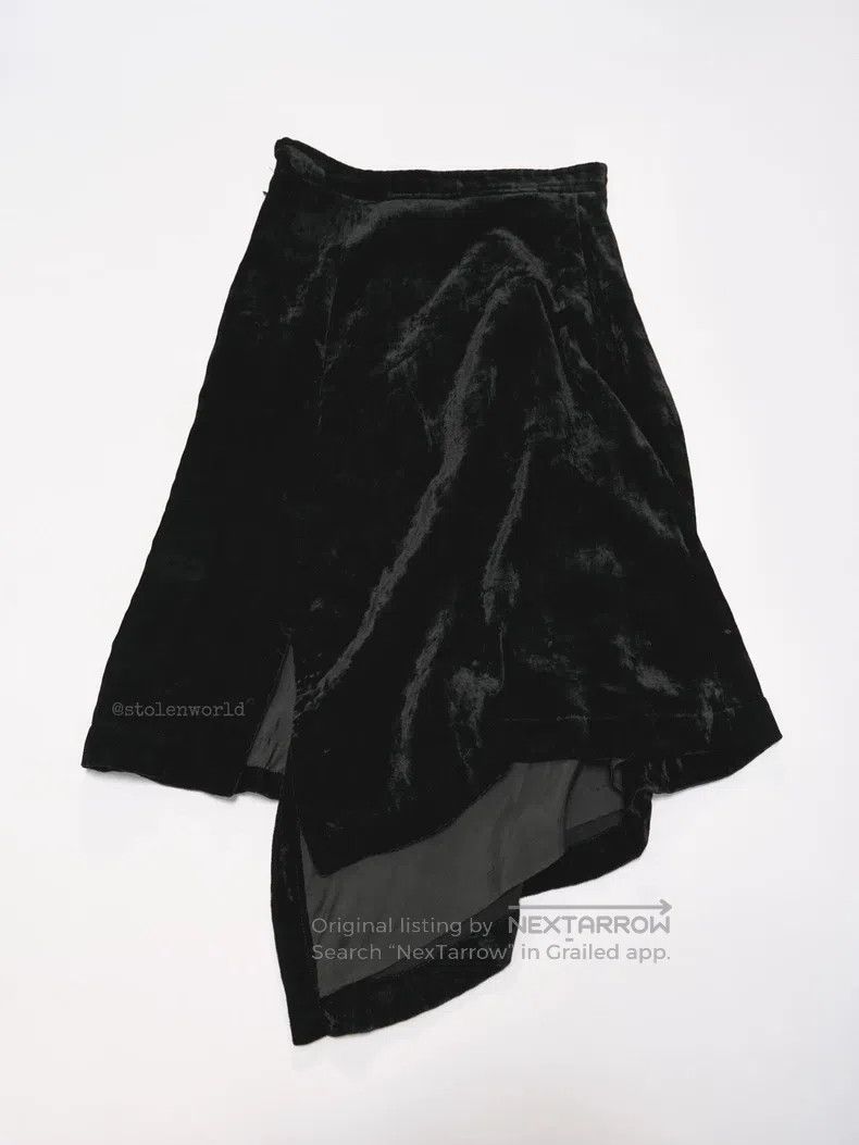 Comme des Garcons Comme Des Garcons size S Asymmetrical velvet skirt Size 23" - 6 Thumbnail