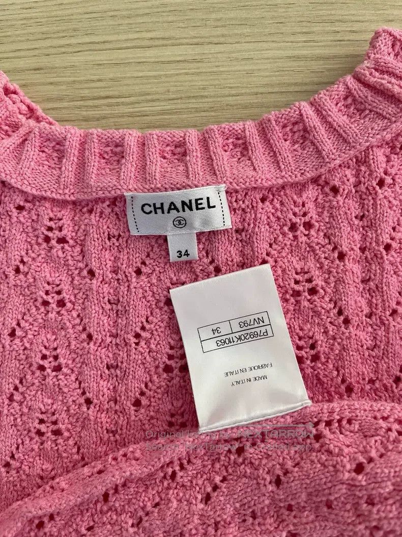 Chanel Chanel 24p pink knitted sweater Size XXS / US 00 / IT 34 - 3 Thumbnail