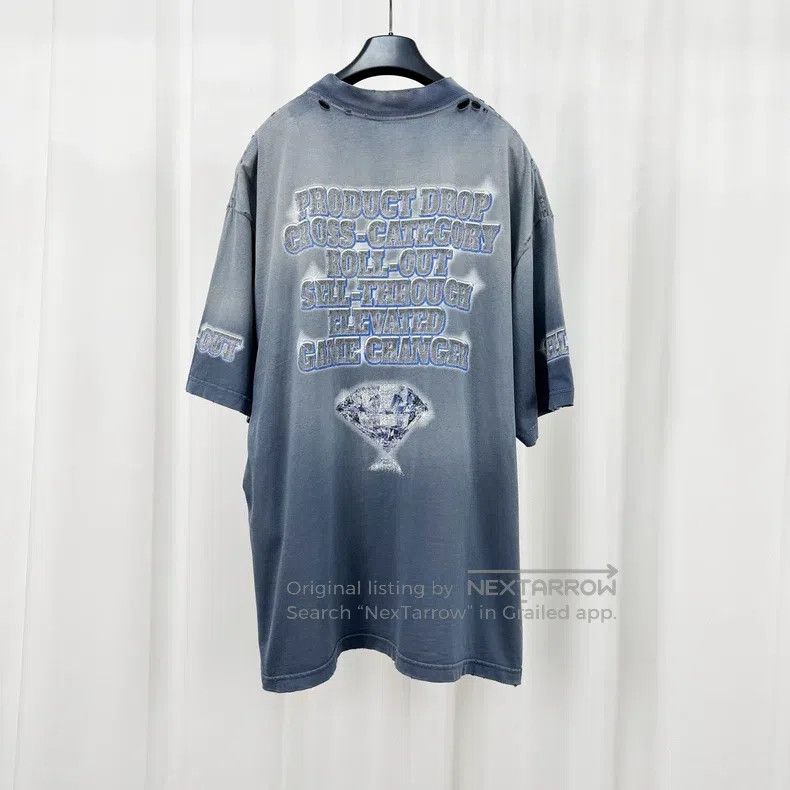 Balenciaga Balenciaga Distressed short-sleeve Size US M / EU 48-50 / 2 - 2 Thumbnail