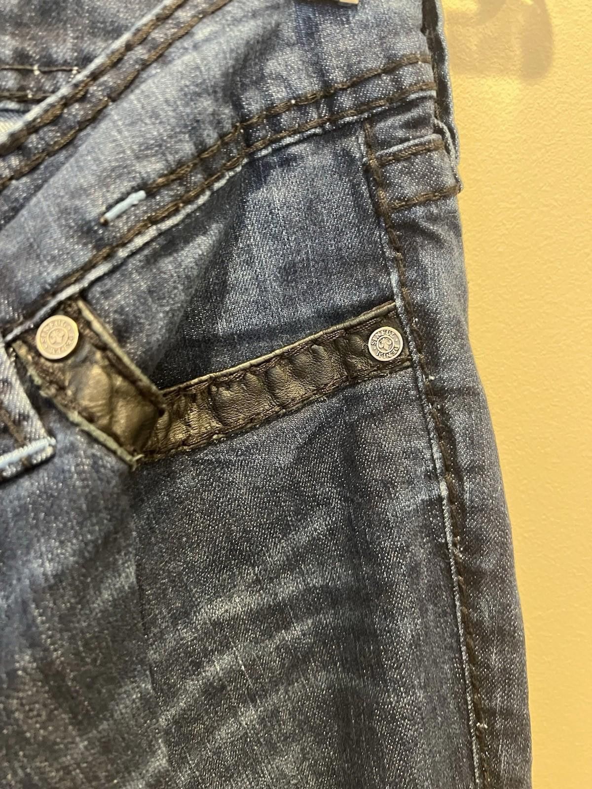 Other Sinful Blue Jeans Size 27 Semi-Flare Stretch Y2K Style Size 27" / US 4 / IT 40 - 6 Thumbnail