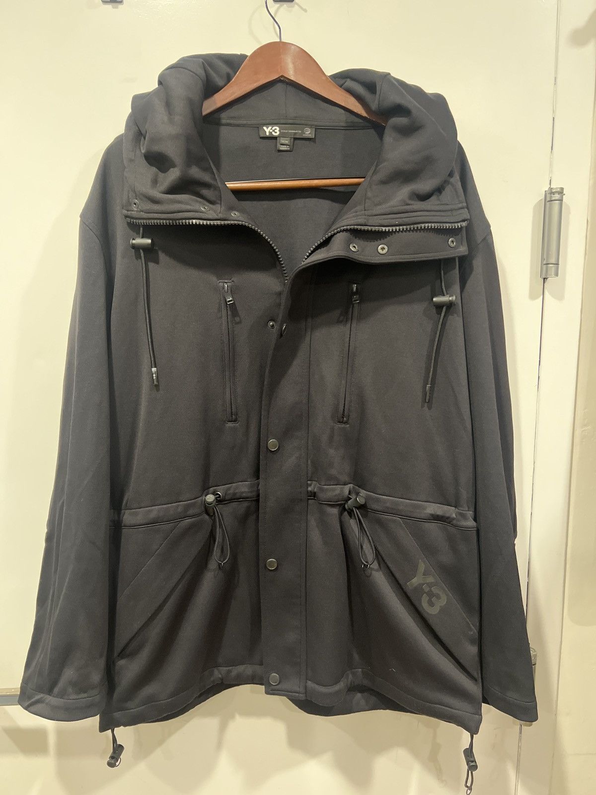 Y-3 Vintage 3-stripe hood football jacket Size US M / EU 48-50 / 2 - 2 Thumbnail
