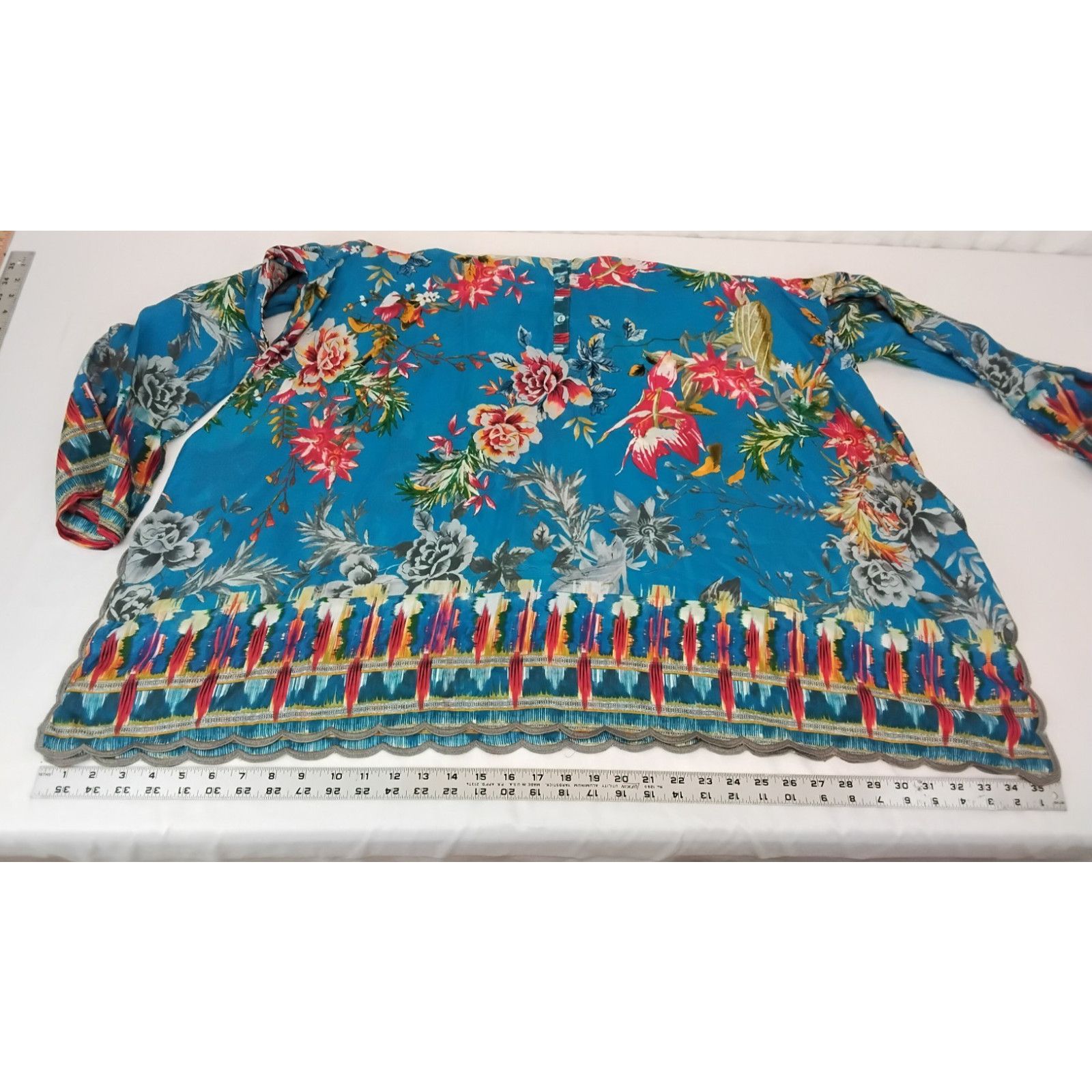 Johnny Was Johnny Was Silk Dress/Tunic Women's M/L Floral Size L / US 10 / IT 46 - 9 Thumbnail