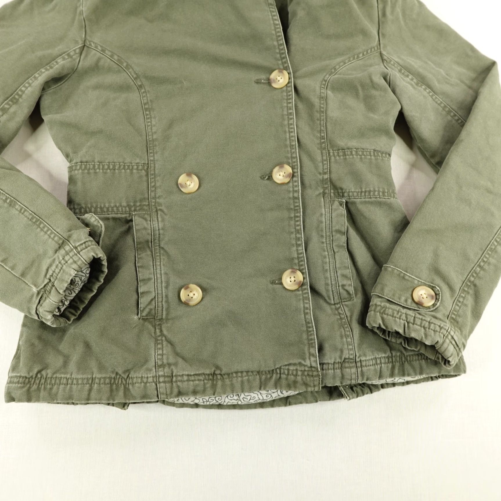 Billabong Vintage Billabong Jacket Women Small Green Double Breasted Quilt Lined Coat Y2K Size S / US 4 / IT 40 - 3 Thumbnail