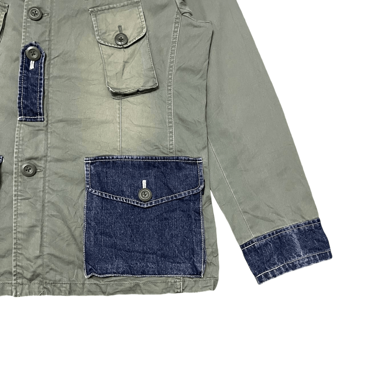 Avirex Vintage Avirex Multi Pocket Denim Part Jacket Military Size US XL / EU 56 / 4 - 4 Thumbnail