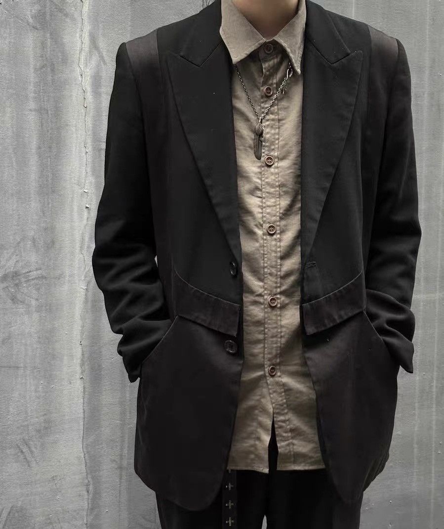 Yohji Yamamoto Yohji Yamamoto 07SS Deconstructed Patchwork Blazer Size 40S - 3 Thumbnail