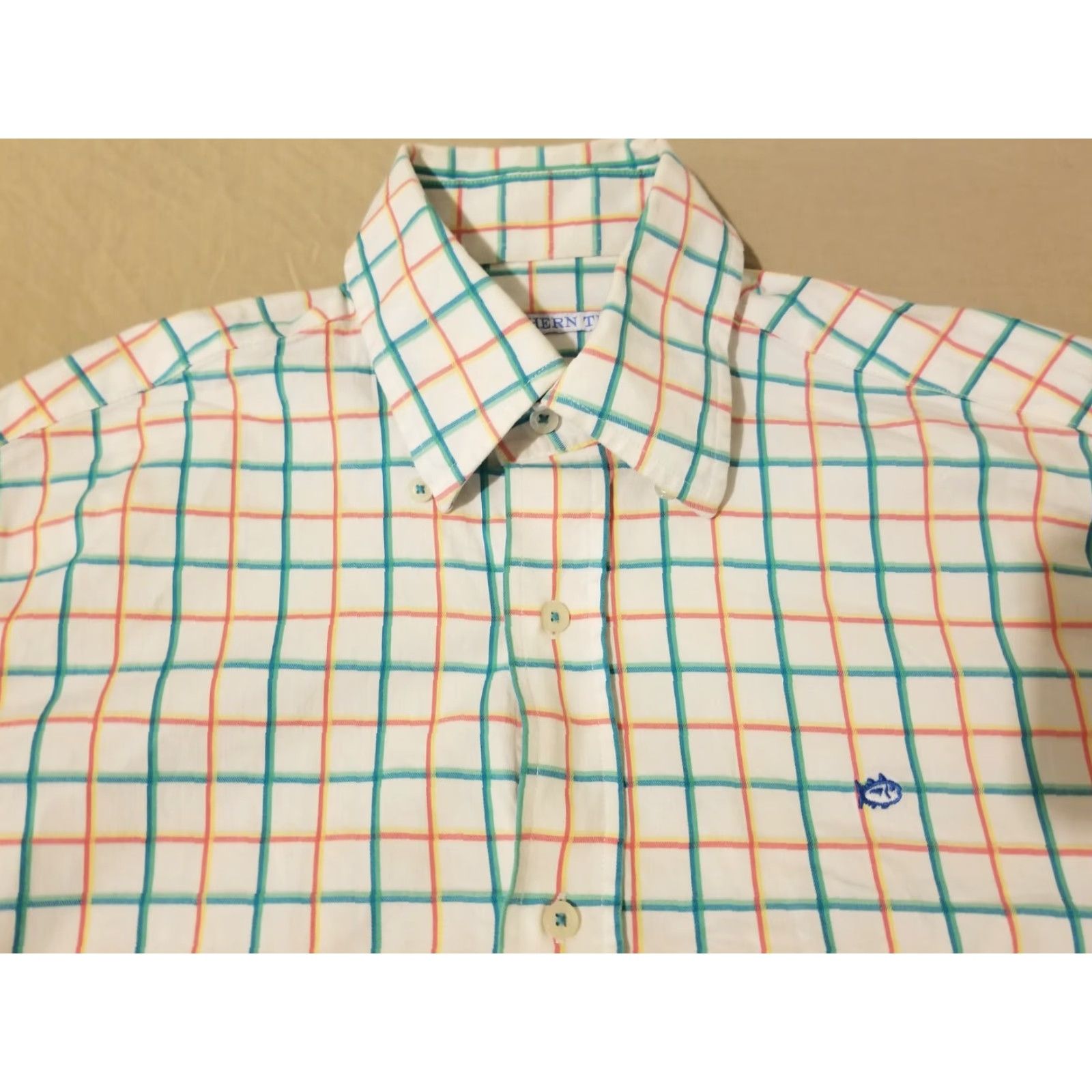 Southern Tide Southern Tide Mens Dress Shirt Button-Up Cotton White S Small Long Sleeve Mens Shirt Size 36R - 4 Thumbnail