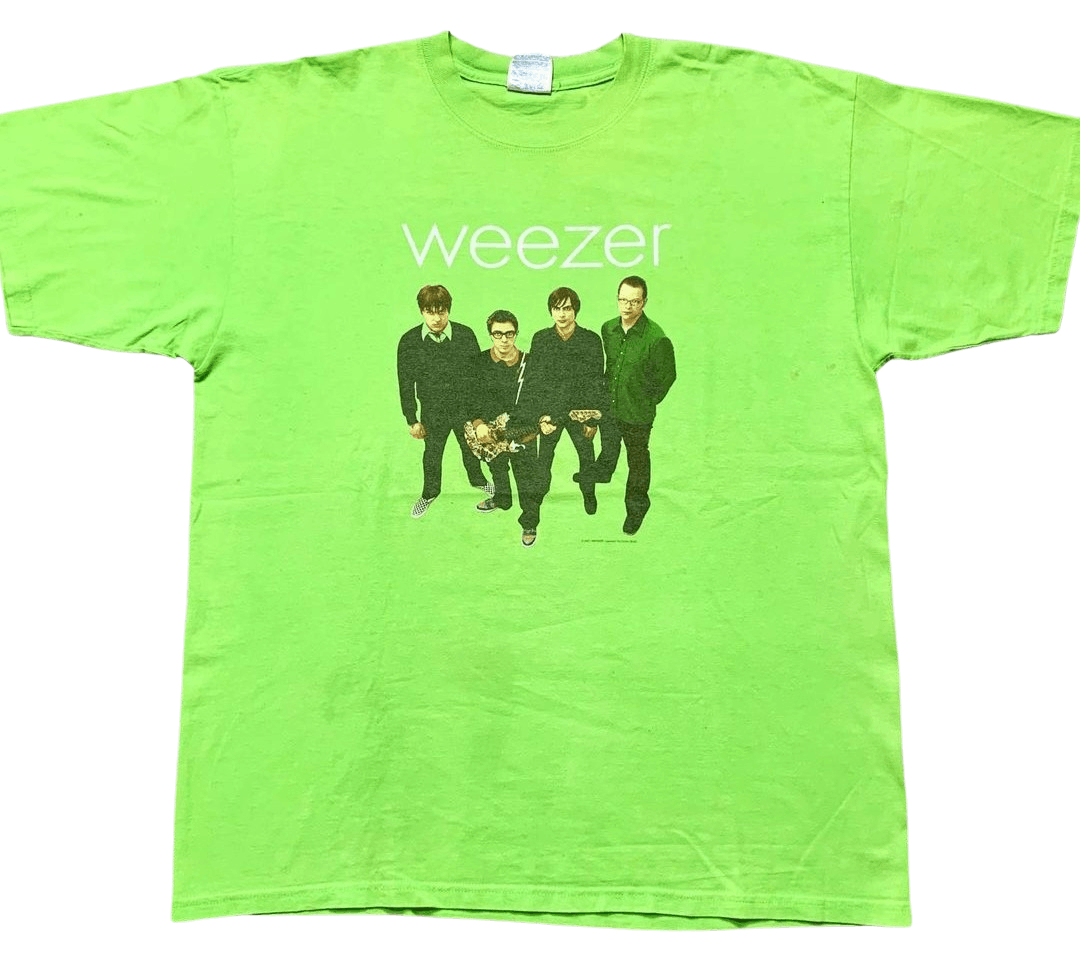 image of Vintage Weezer Green Album Tshirt, Men's (Size XL)