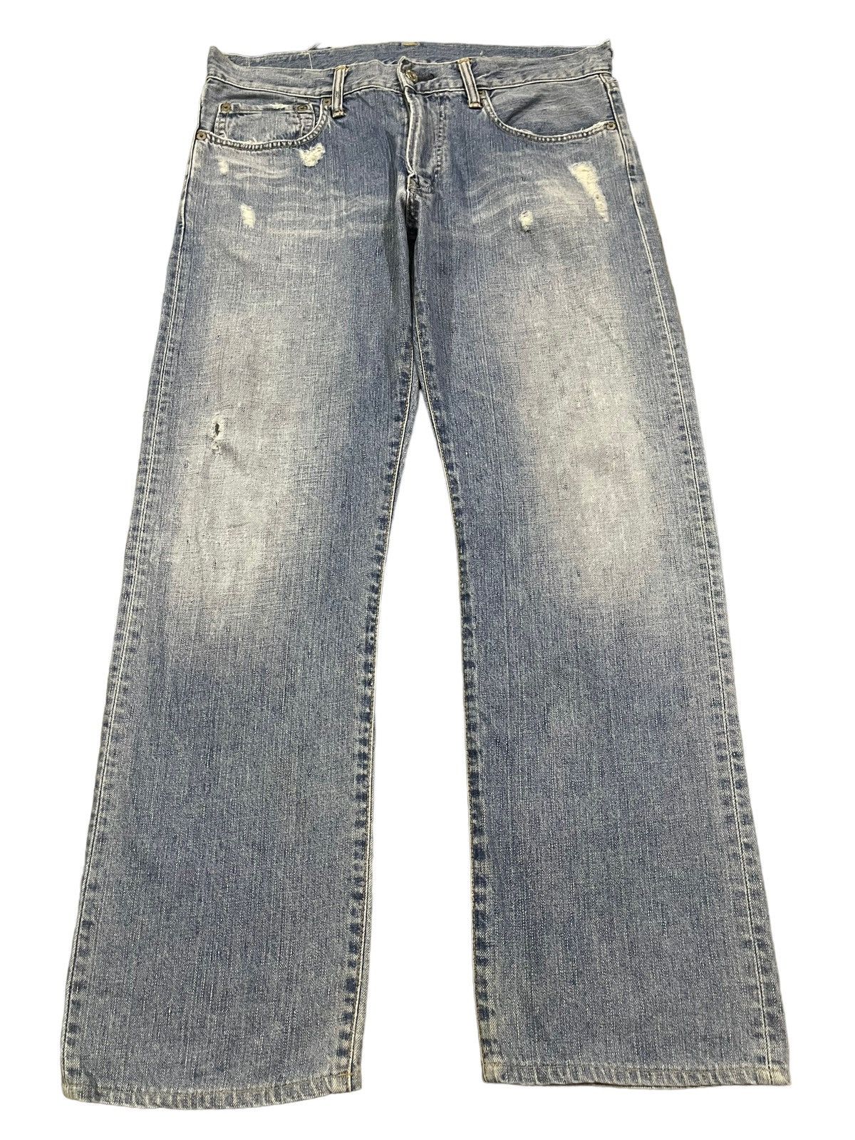 Vintage Japan Edwin 503 Blue Wash Distress Baggy Jeans