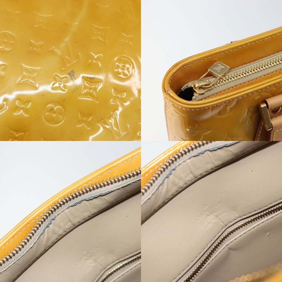 Louis Vuitton LOUIS VUITTON Monogram Vernis Houston Hand Bag Beige M91004 Size ONE SIZE - 11 Thumbnail