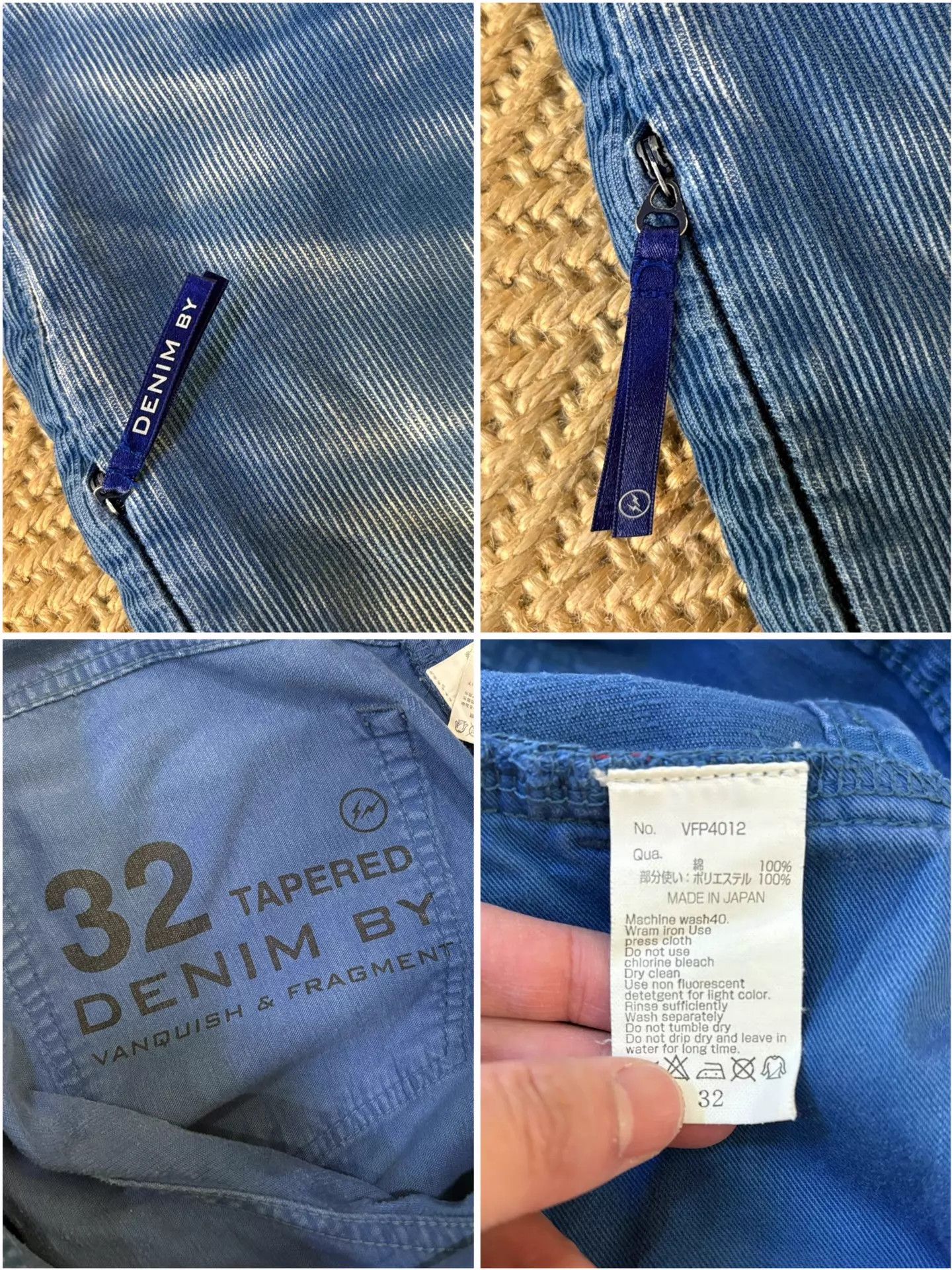 Vanquish VANQUISH x FRAGMENT Denim Blue Corduroy Distressed W32 GC Size US 32 / EU 48 - 8 Thumbnail