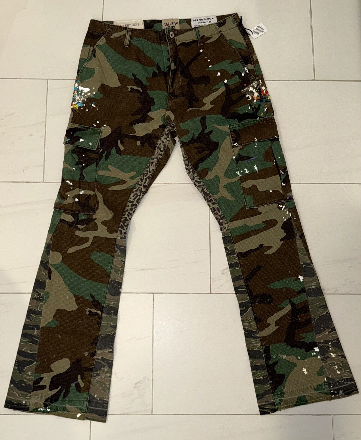 Gallery Dept. Gallery Dept. Flare Camo Cargo Pants Size US 33 - 1 Thumbnail
