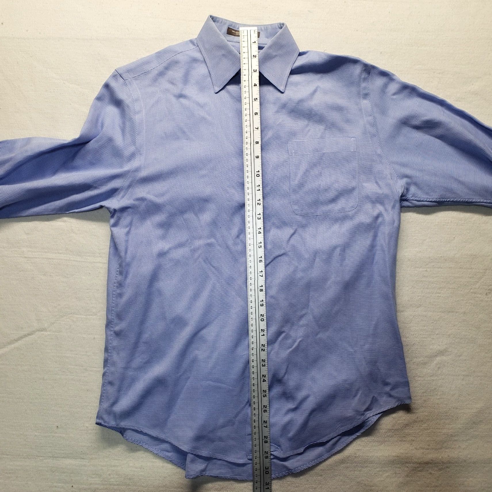 Nordstrom Nordstrom Shirt Button-Up Casual Blue Long Sleeve Adult Men's 15 32 Cotton Striped Size US M / EU 48-50 / 2 - 6 Thumbnail