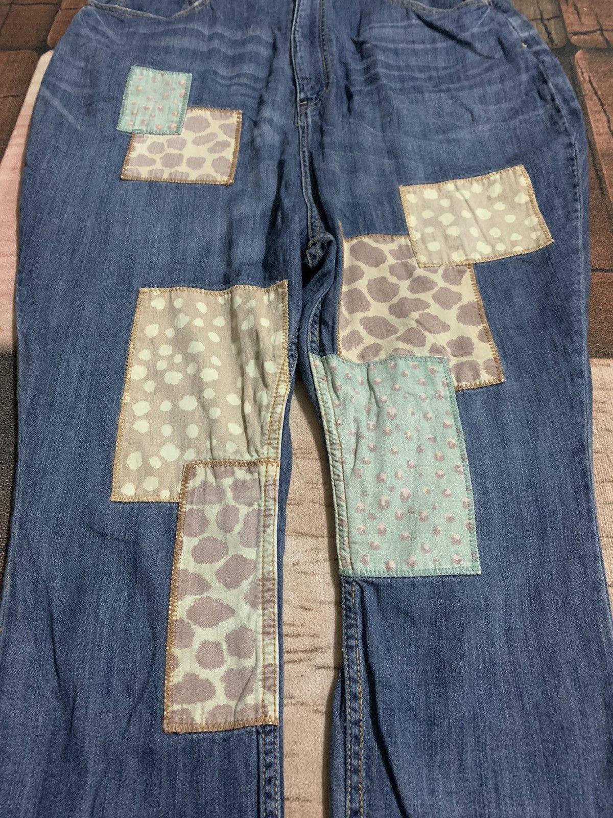 Issey Miyake × Le Grande Bleu (L.G.B.) × Ne-Net rare design ne-Net patchwork double sided Size 30" / US 8 / IT 44 - 7 Thumbnail