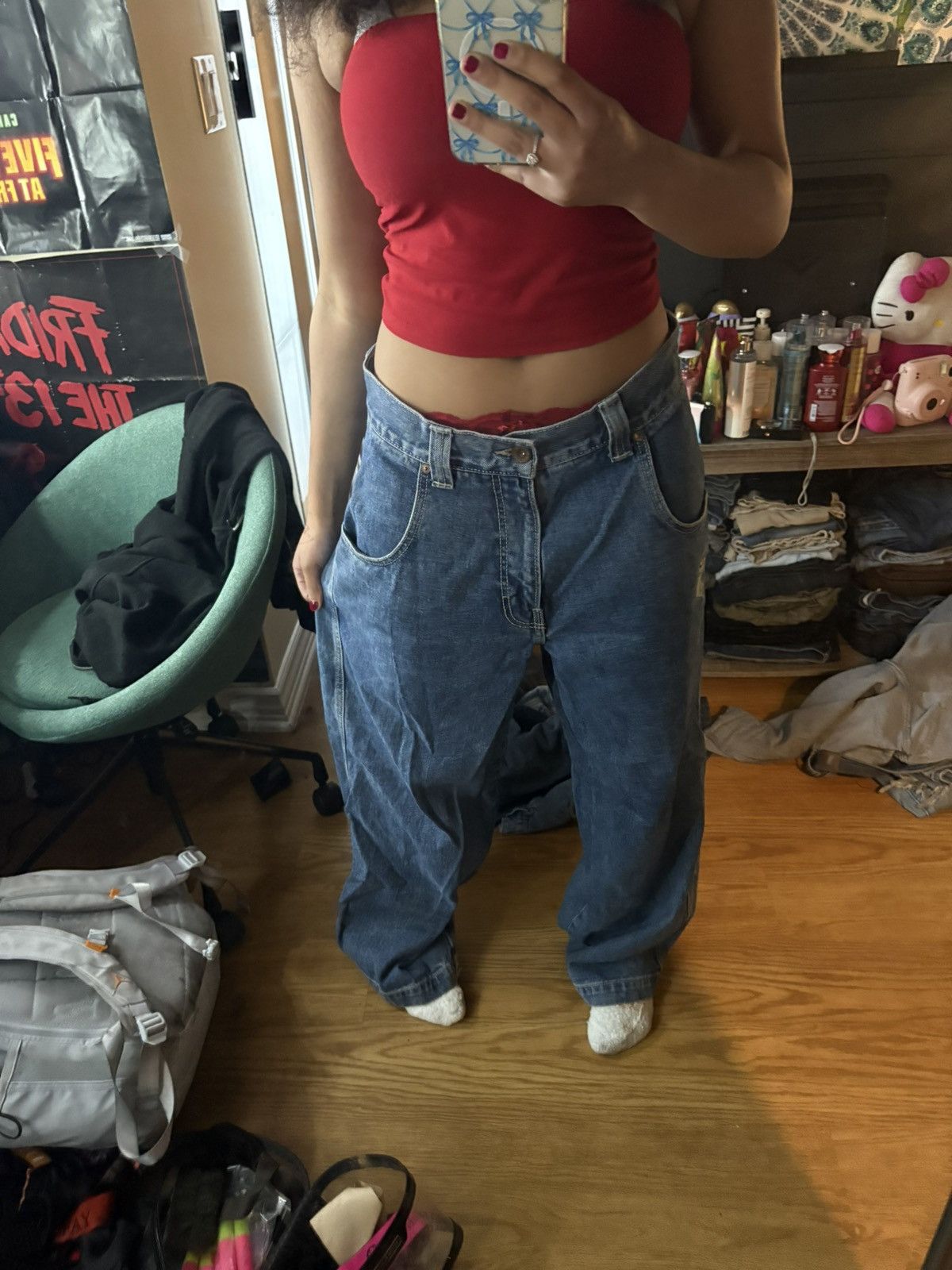 JNCO JNCO 179 Pipes. 23”. Dark Stone Baggy Jeans 32W 30L Size US 32 / EU 48 - 10 Thumbnail