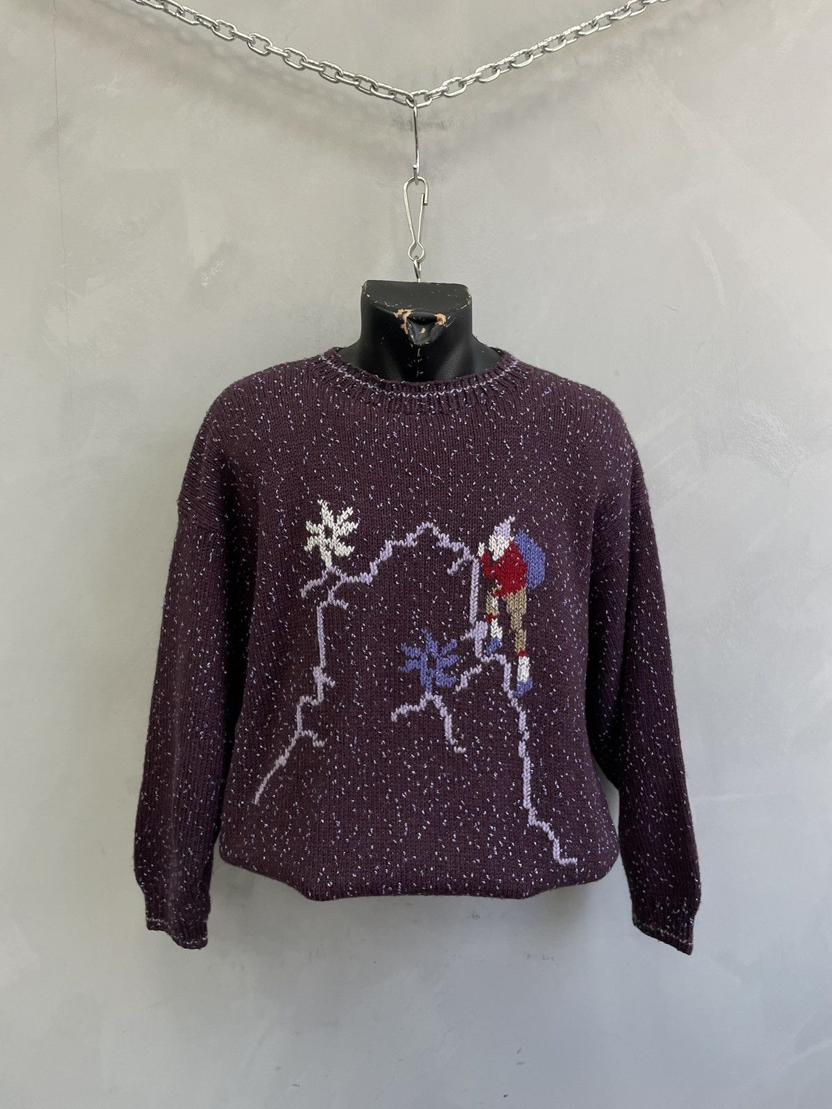 Lacoste Vintage purple knit sweater rare lacoste style y2k style Size US L / EU 52-54 / 3 - 1 Thumbnail