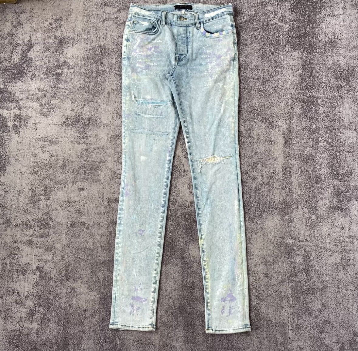Amiri Amiri Color splash ink destroys jeans Size US 30 / EU 46 - 1 Thumbnail
