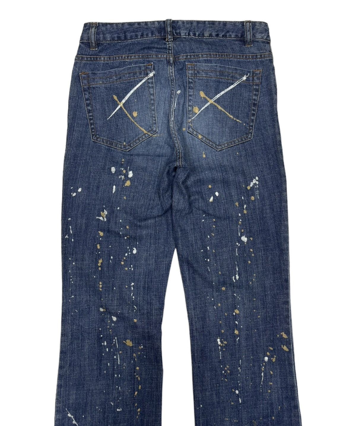 Japanese Brand Flare Jeans Painter Splash Metro 7 Bootcut Denim Jeans Size 28" / US 6 / IT 42 - 6 Thumbnail