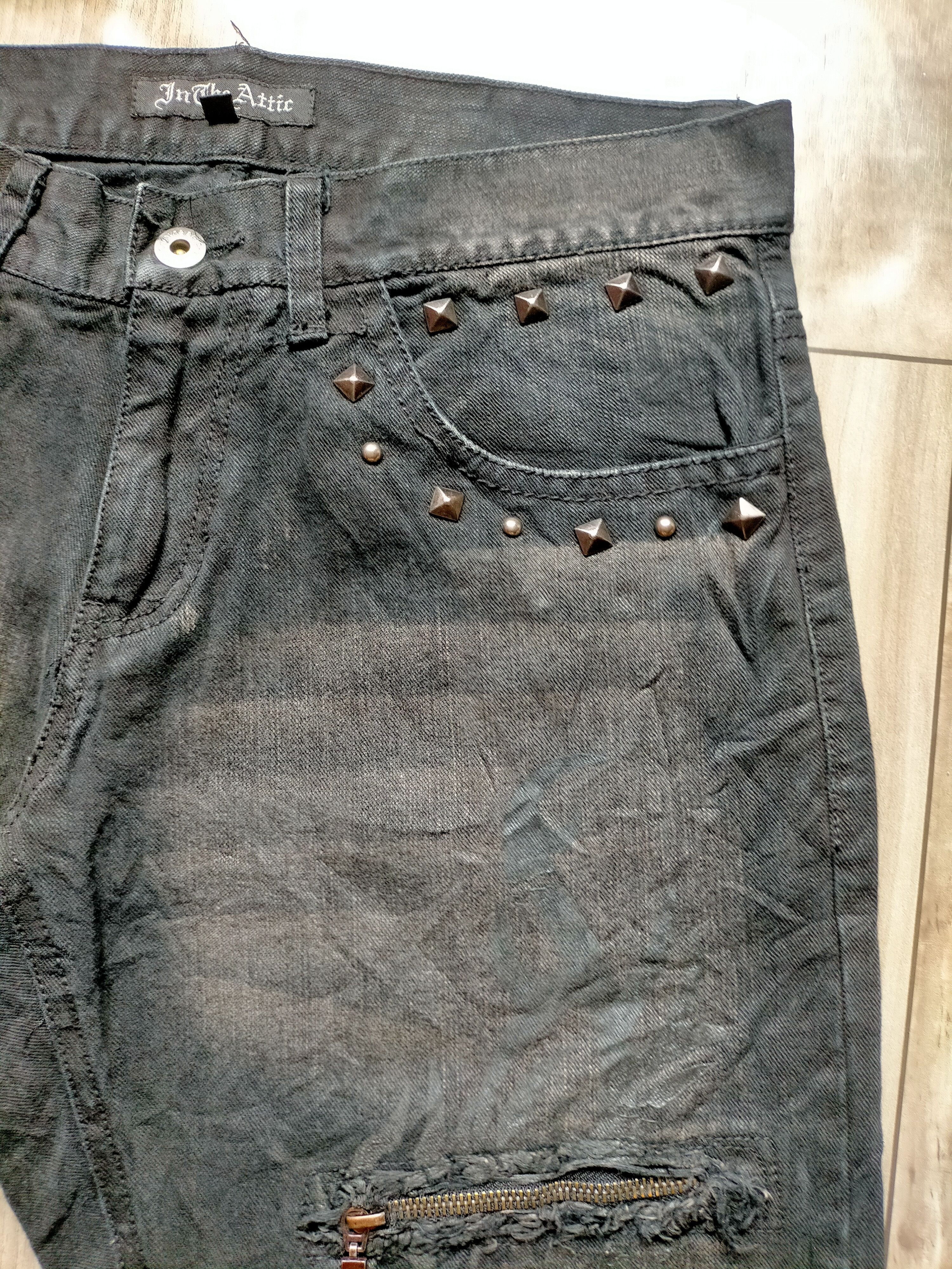 If Six Was Nine Flare Jeans In the Attic Patchwork Stude Punk Boot cut Size US 30 / EU 46 - 5 Thumbnail