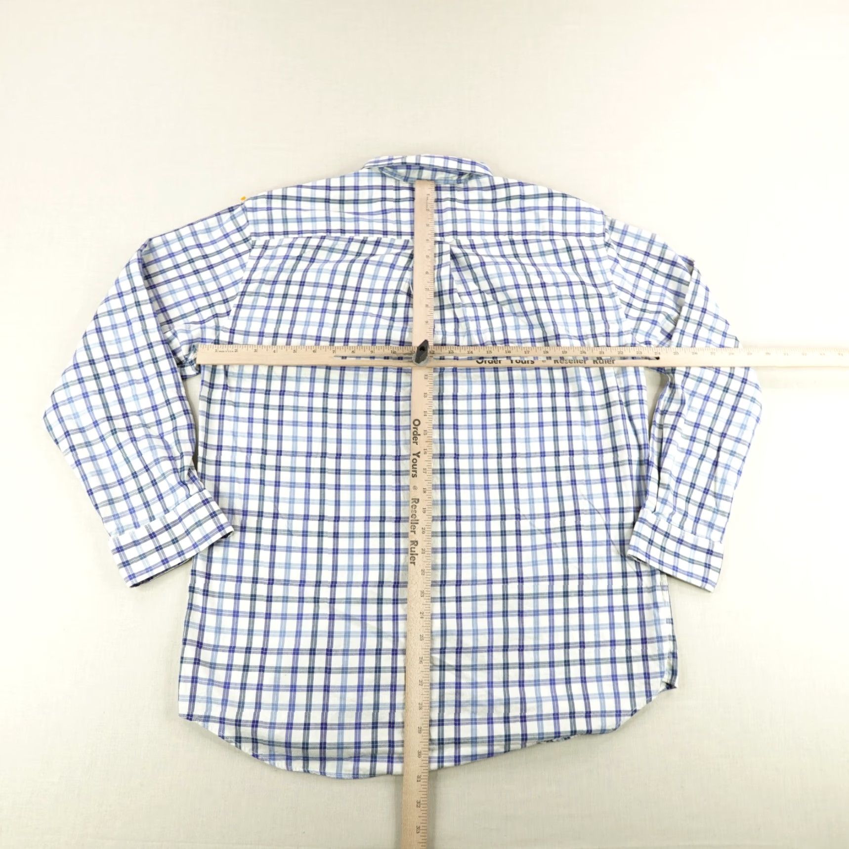 Orvis VINTAGE Orvis Shirt Men Large Blue White Plaid Flannel Casual Button-Up with Pockets Size US L / EU 52-54 / 3 - 6 Thumbnail