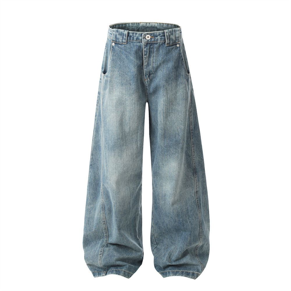 Japanese Brand × Jean Men's American street tie-dye patchwork distressed jeans Size US 32 / EU 48 - 1 Thumbnail