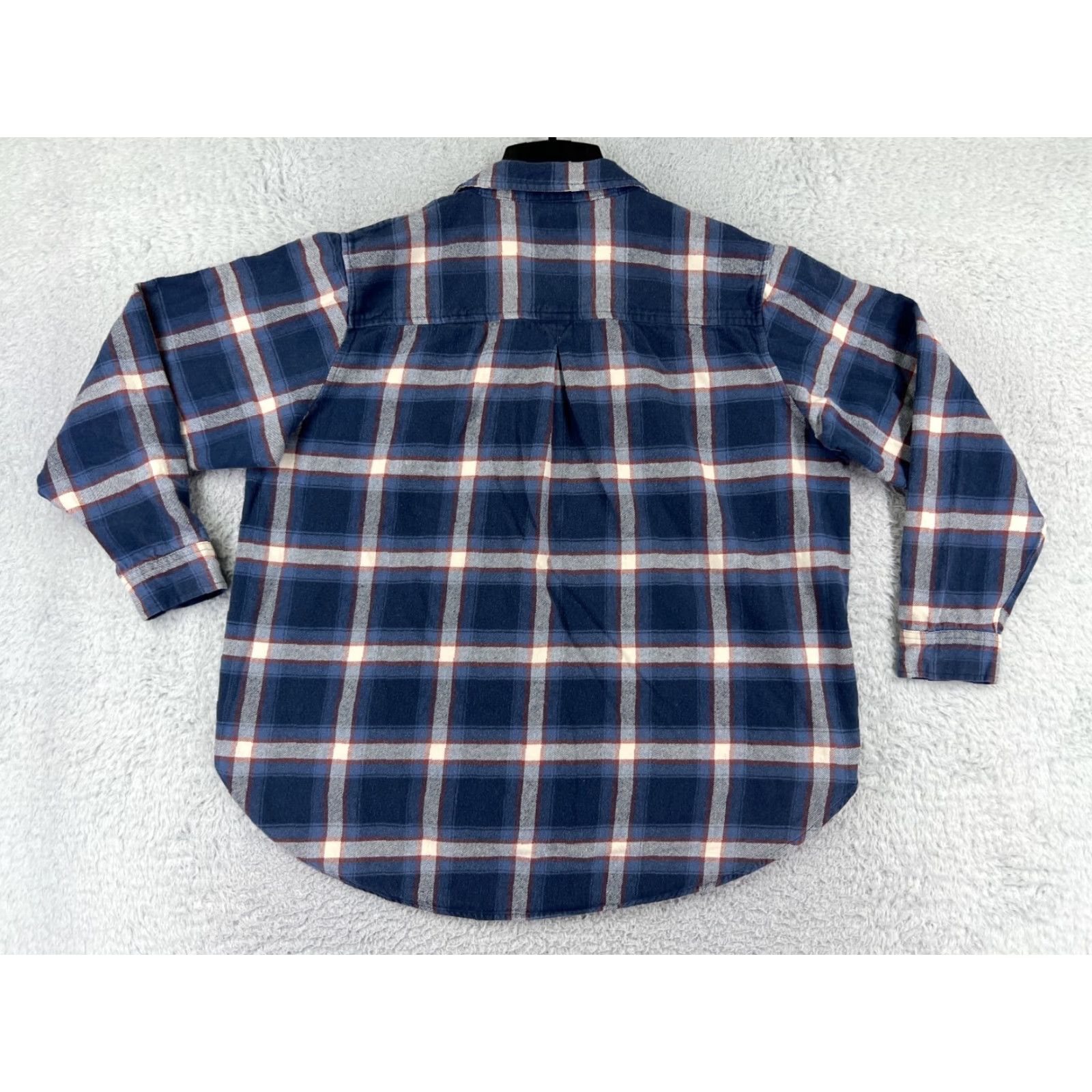 Wrangler Wrangler Shirt Womens Large Blue Plaid Flannel Button-Up Cotton Size L / US 10 / IT 46 - 2 Thumbnail