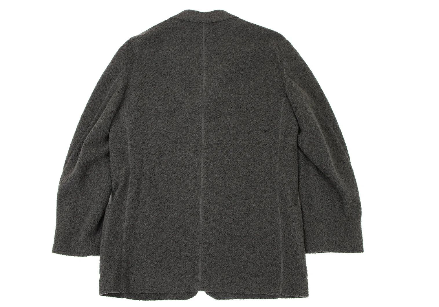 Issey Miyake Wool Blend Pile Knit Jacket in Khaki Gray, Size XL Size US XL / EU 56 / 4 - 14 Thumbnail
