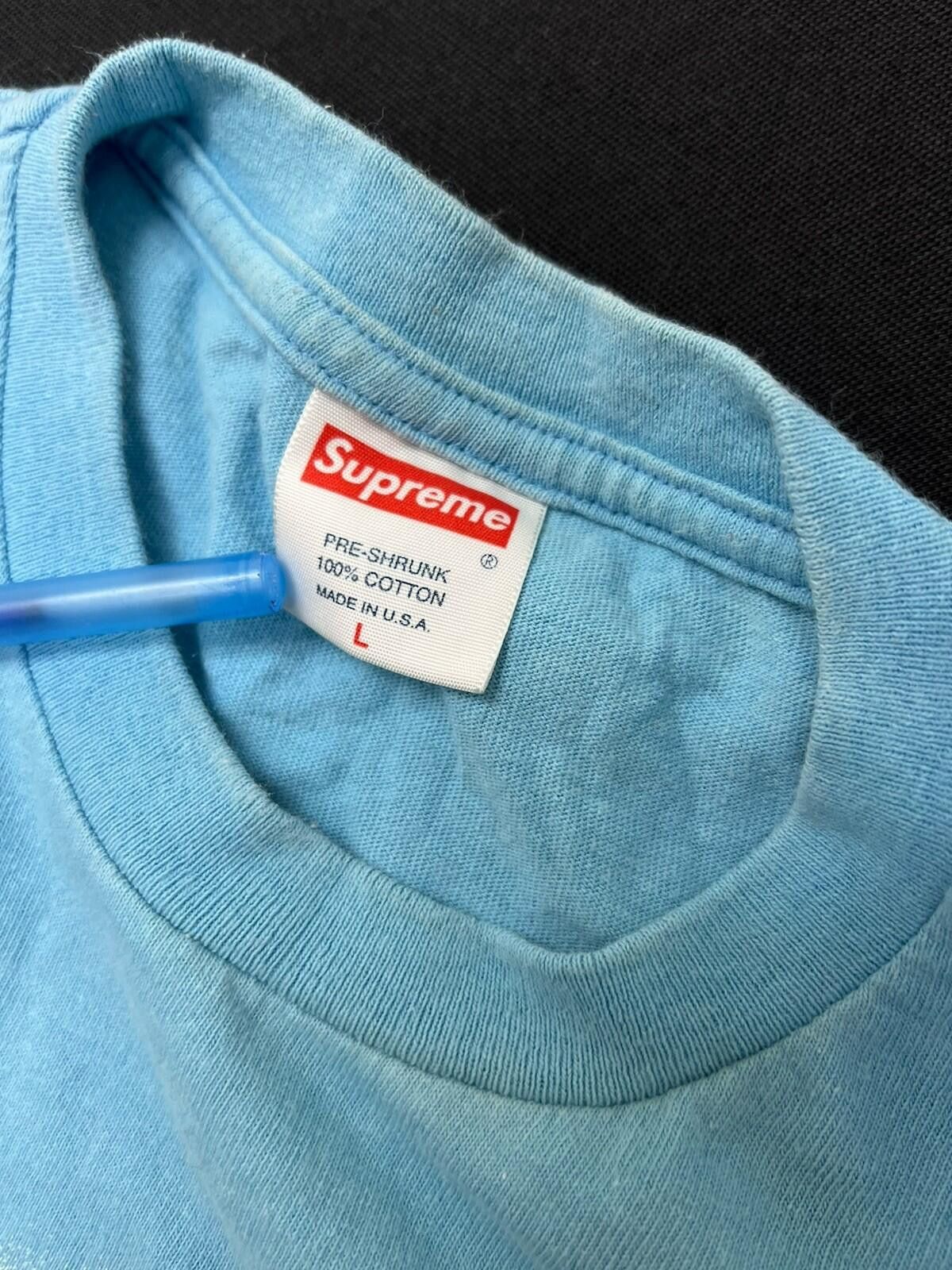 Supreme 2003 Supreme Malcolm X Graffiti Tee Light Blue L Size US L / EU 52-54 / 3 - 11 Thumbnail