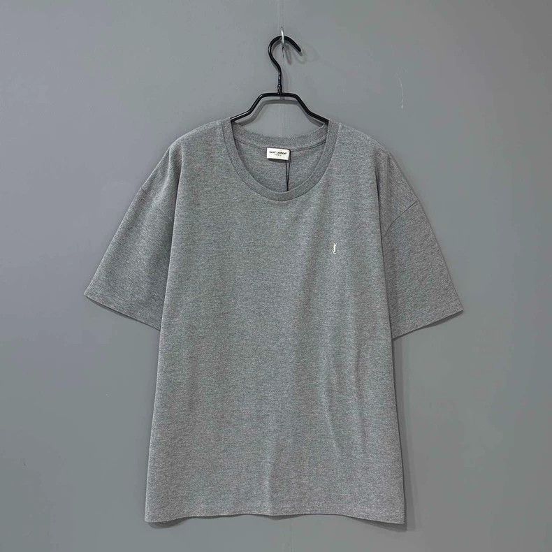 Saint Laurent Paris Saint Laurent Paris Grey embroidered logo short sleeve 2505 Size US XXL / EU 58 / 5 - 1 Thumbnail