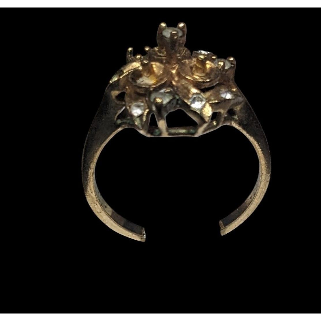 Other Vintage Elegant DAC Signed Fold Tone Floral Ring Size 8 Size ONE SIZE - 11 Thumbnail