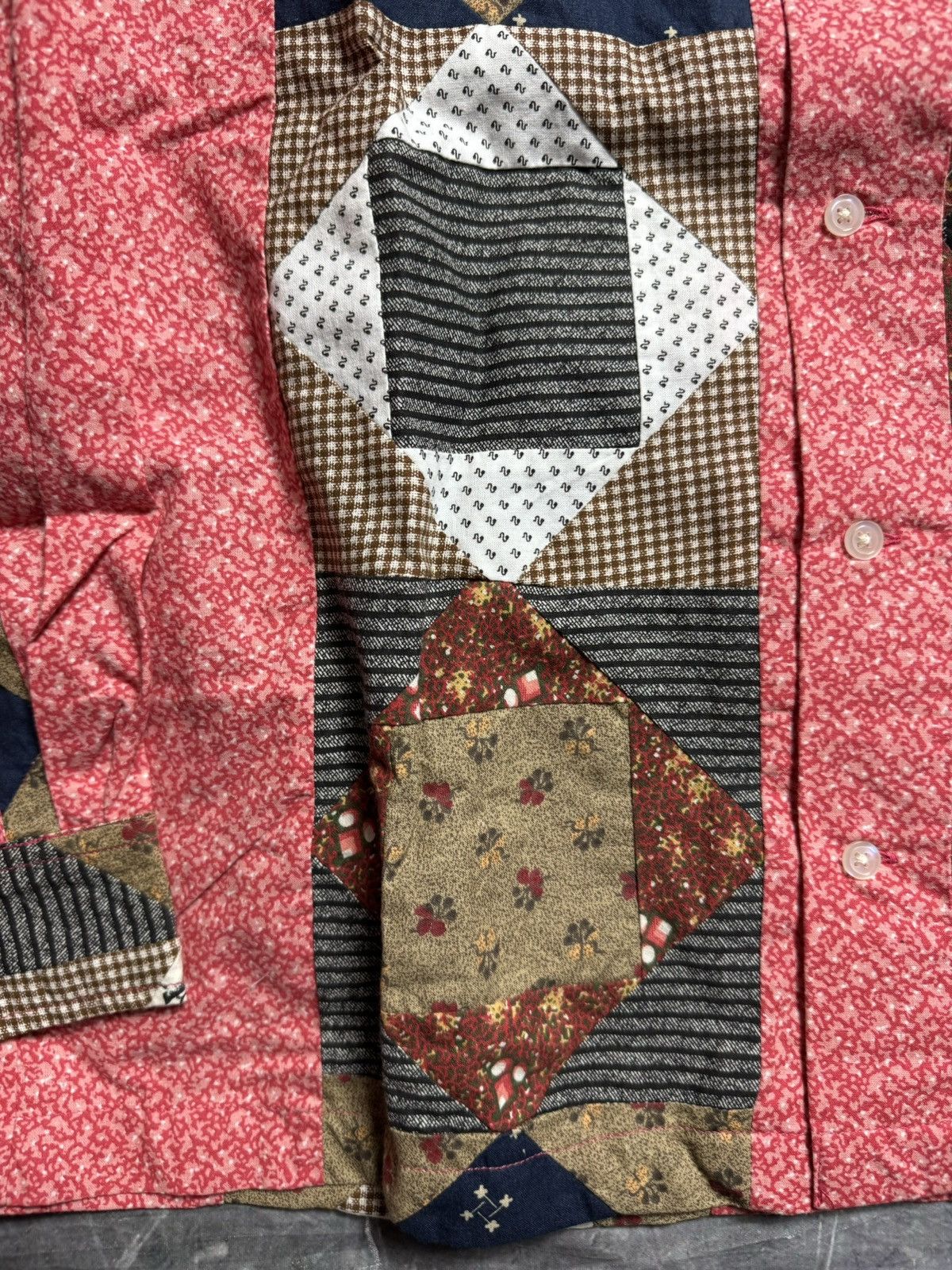 Bode Bode Calico This and That Patchwork Longsleeve Shirt Size US L / EU 52-54 / 3 - 7 Thumbnail