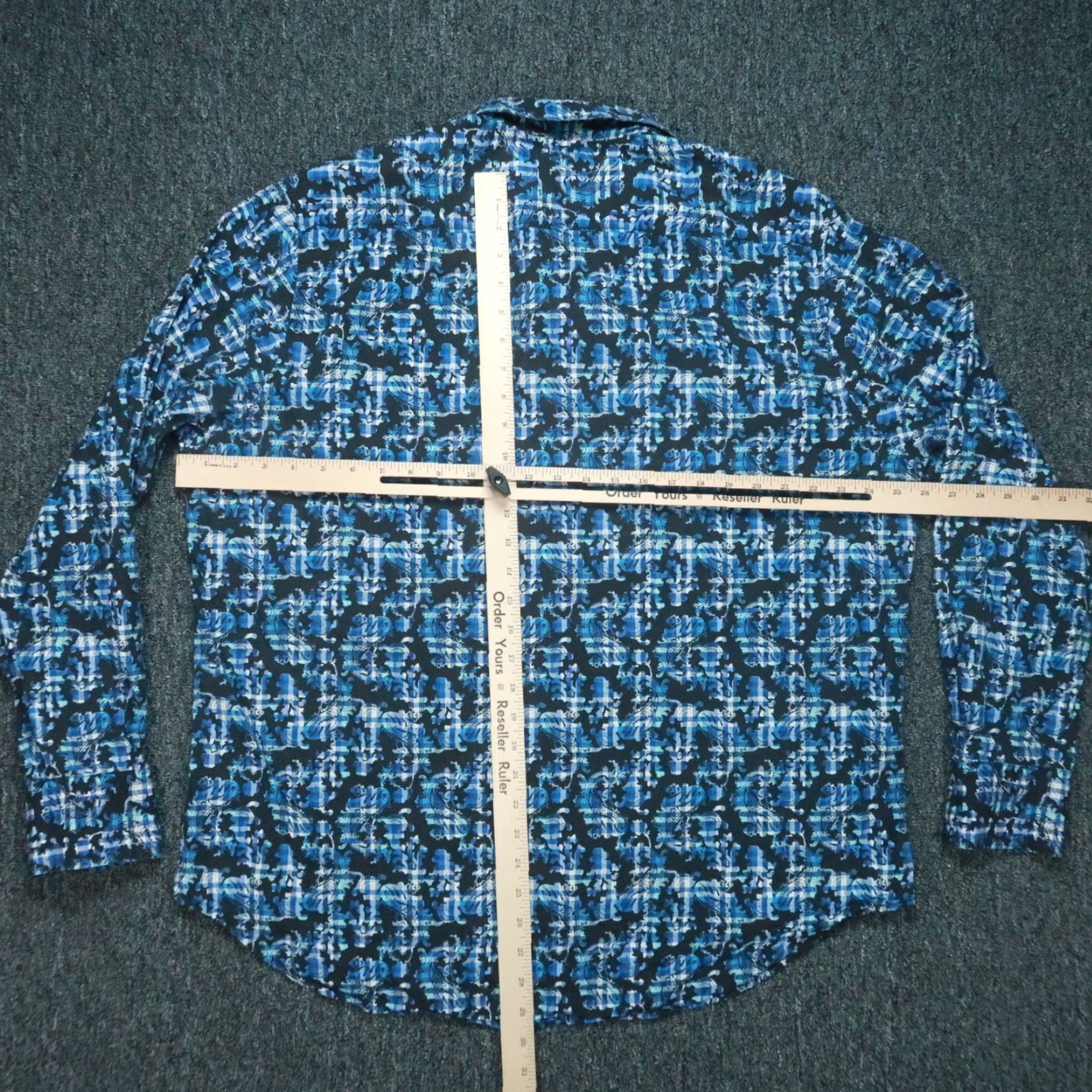 Robert Graham Robert Graham Shirt Mens XXL Blue Black Paisley Floral Button-Up Long Sleeve Classic Fit LS Size US XXL / EU 58 / 5 - 5 Thumbnail
