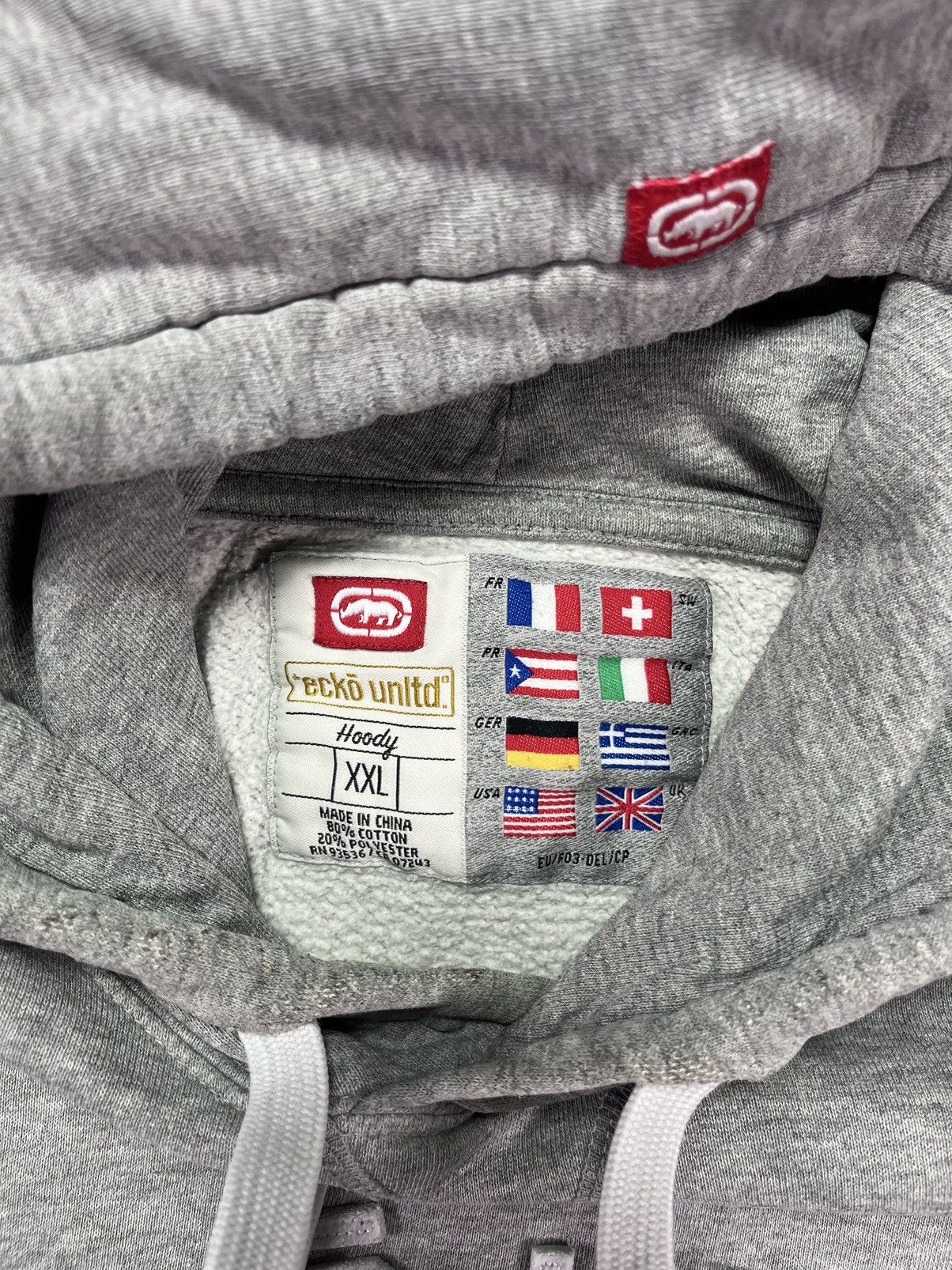 Ecko Unltd. Ecko Unltd. Big Logo Mega Baggy Boxy Colourblock Hoodie XXL Size US XXL / EU 58 / 5 - 17 Thumbnail