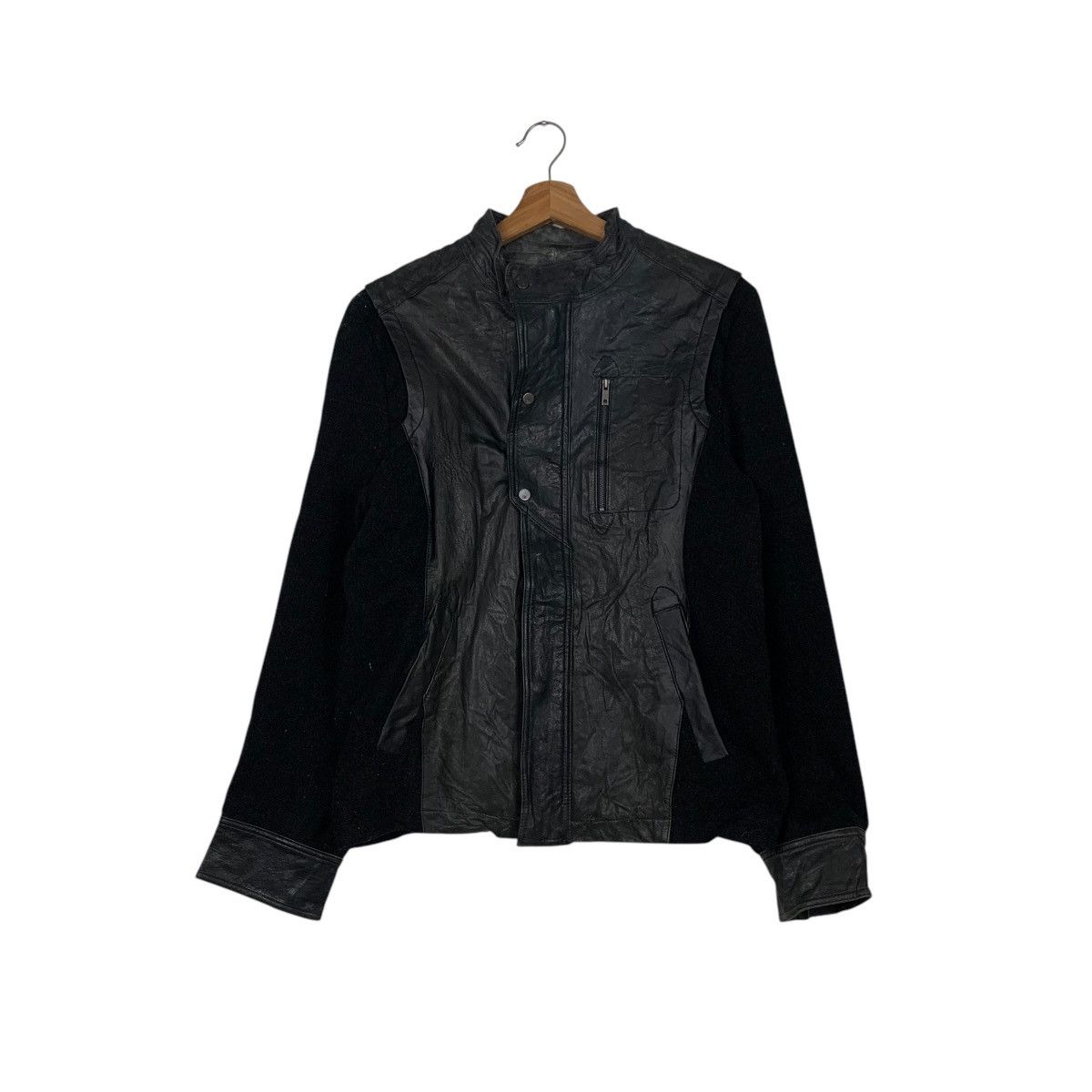 Leather BON Wool Leather Hybrid Jacket #1872-C81 Size US S / EU 44-46 / 1 - 1 Thumbnail