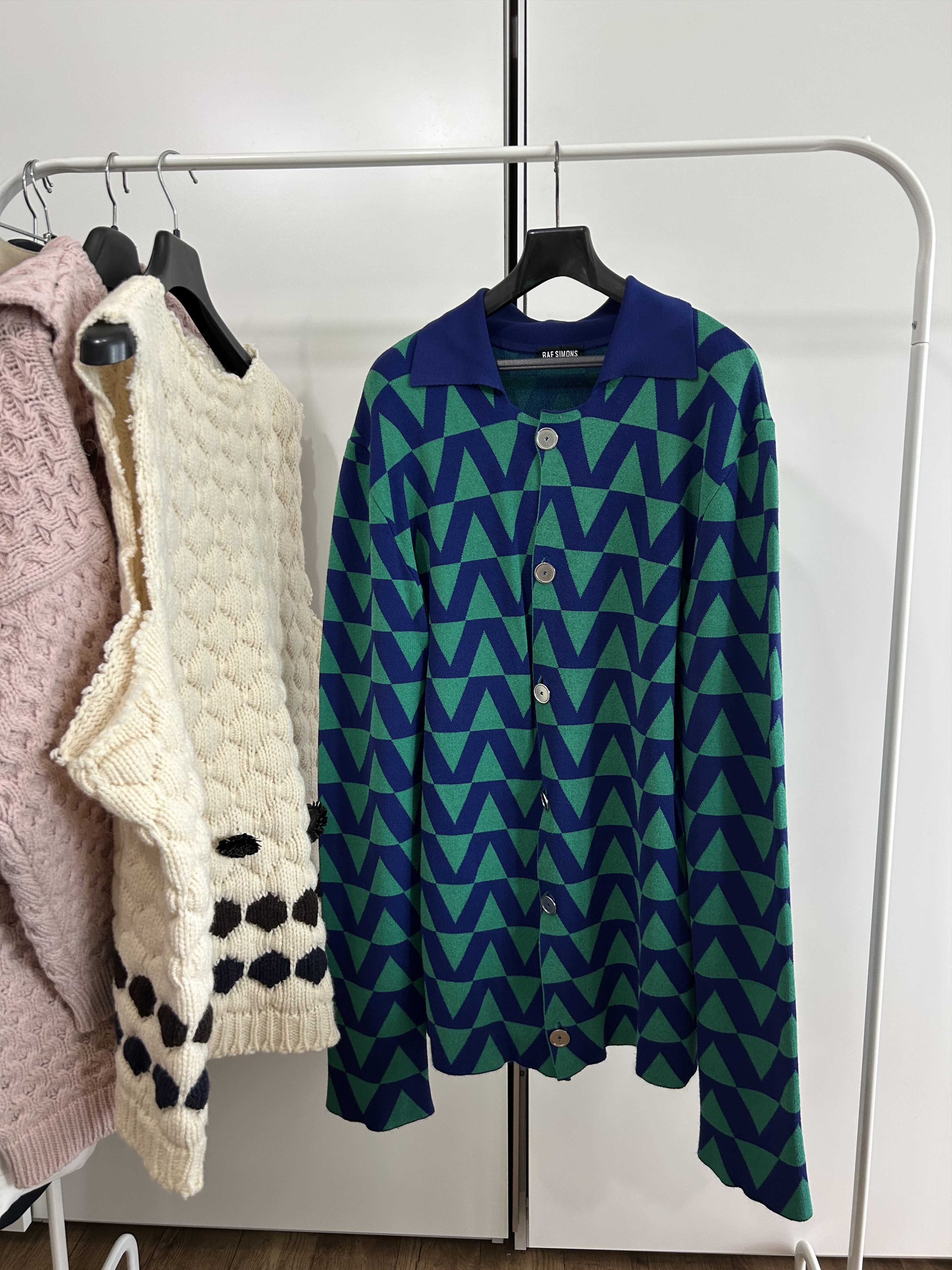 Raf Simons RAF SIMONS S/S 13 Geometric Knit Jacket Size US L / EU 52-54 / 3 - 1 Thumbnail