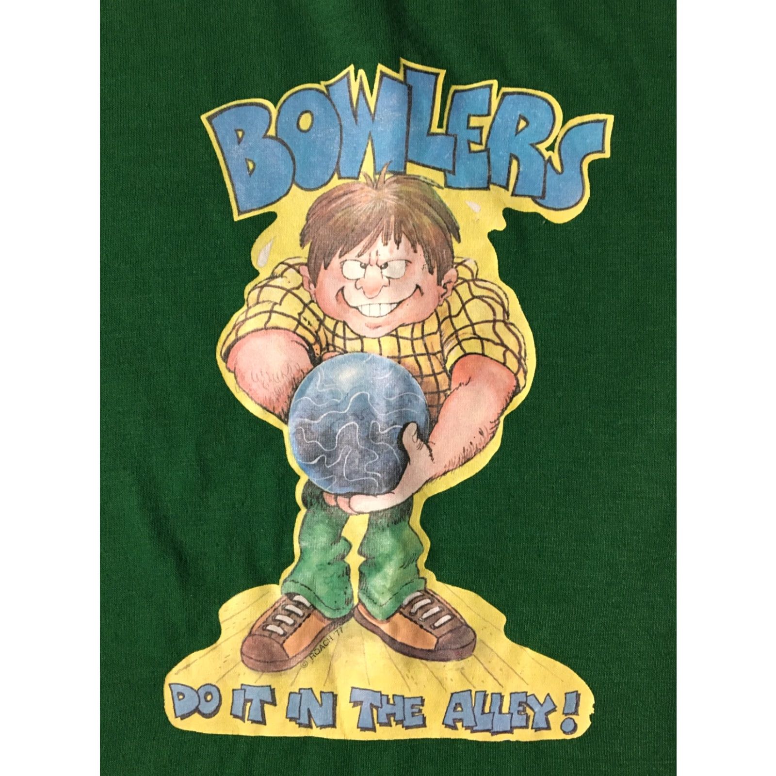 Vintage VINTAGE Pool Hall Shirt M Green 70s Bowlers Do It In The Alley Single Stitch Bar Humor Rockabilly 90s Mens US Made Size US M / EU 48-50 / 2 - 2 Thumbnail