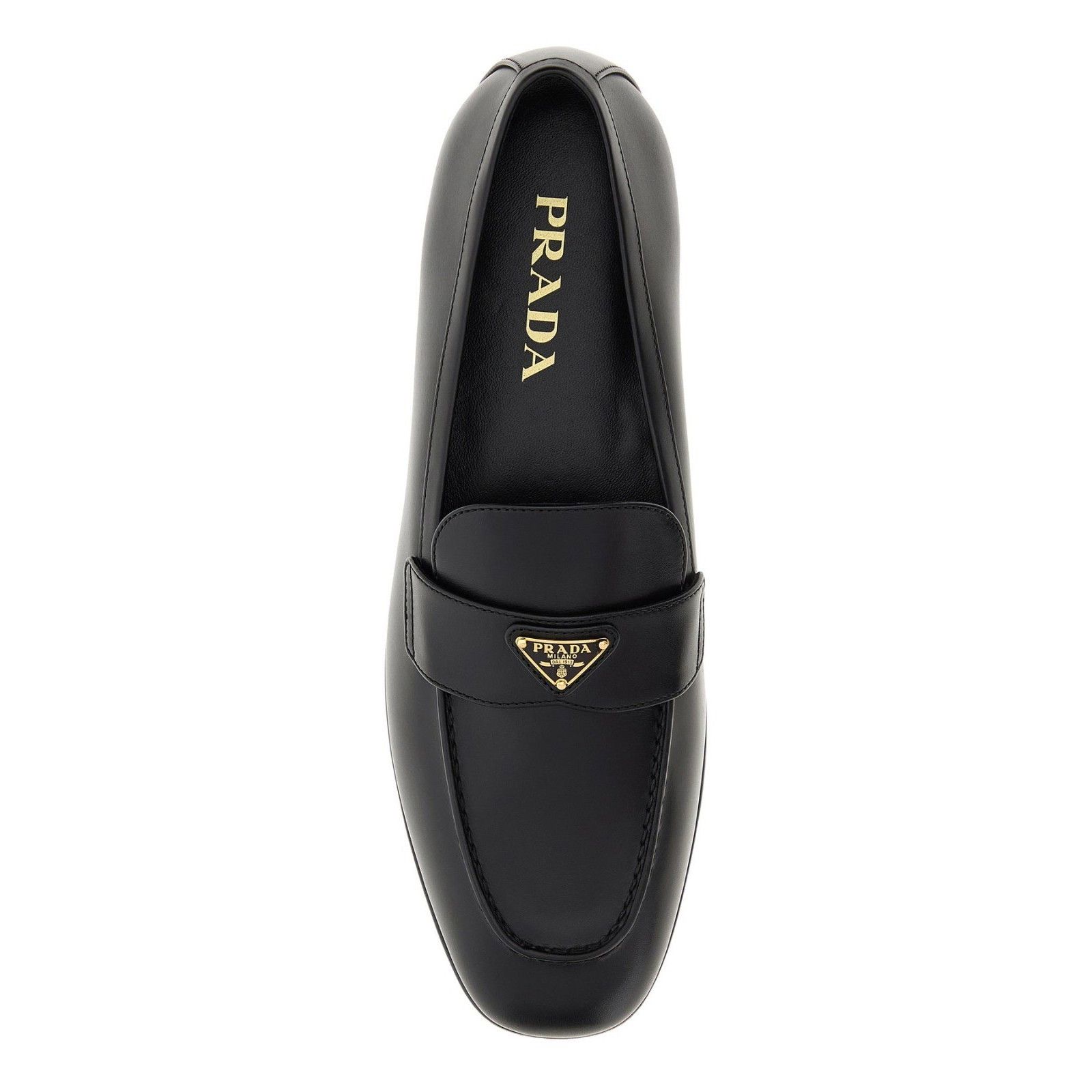 Prada PRADA Triangle Black Leather Loafers New And Authentic (Wome Size US 11 / IT 41 - 4 Thumbnail