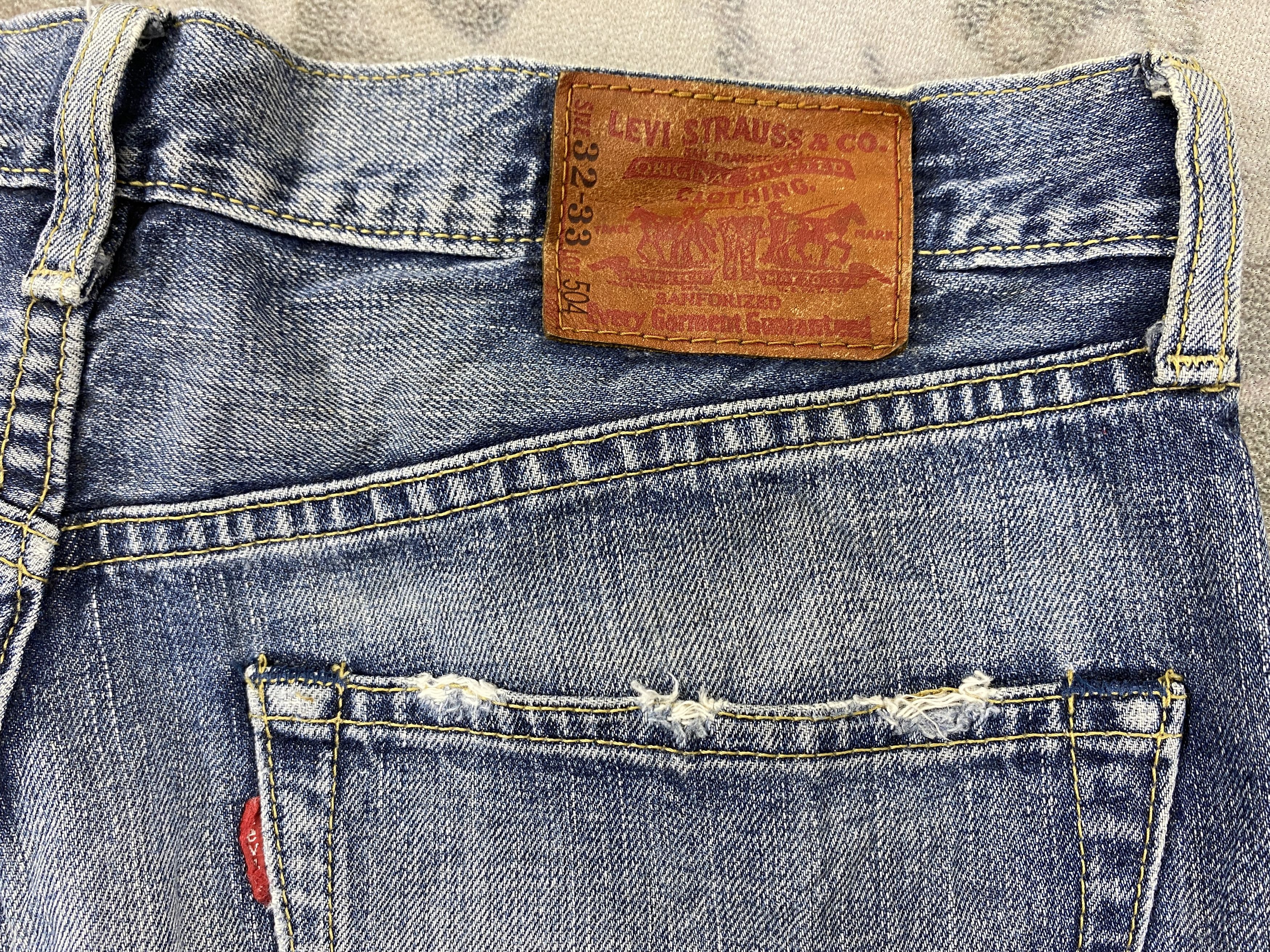 Levi's Distressed Vintage Levi's 504 Baggy Jeans 32x27.5 - JN3859 Size US 32 / EU 48 - 11 Thumbnail
